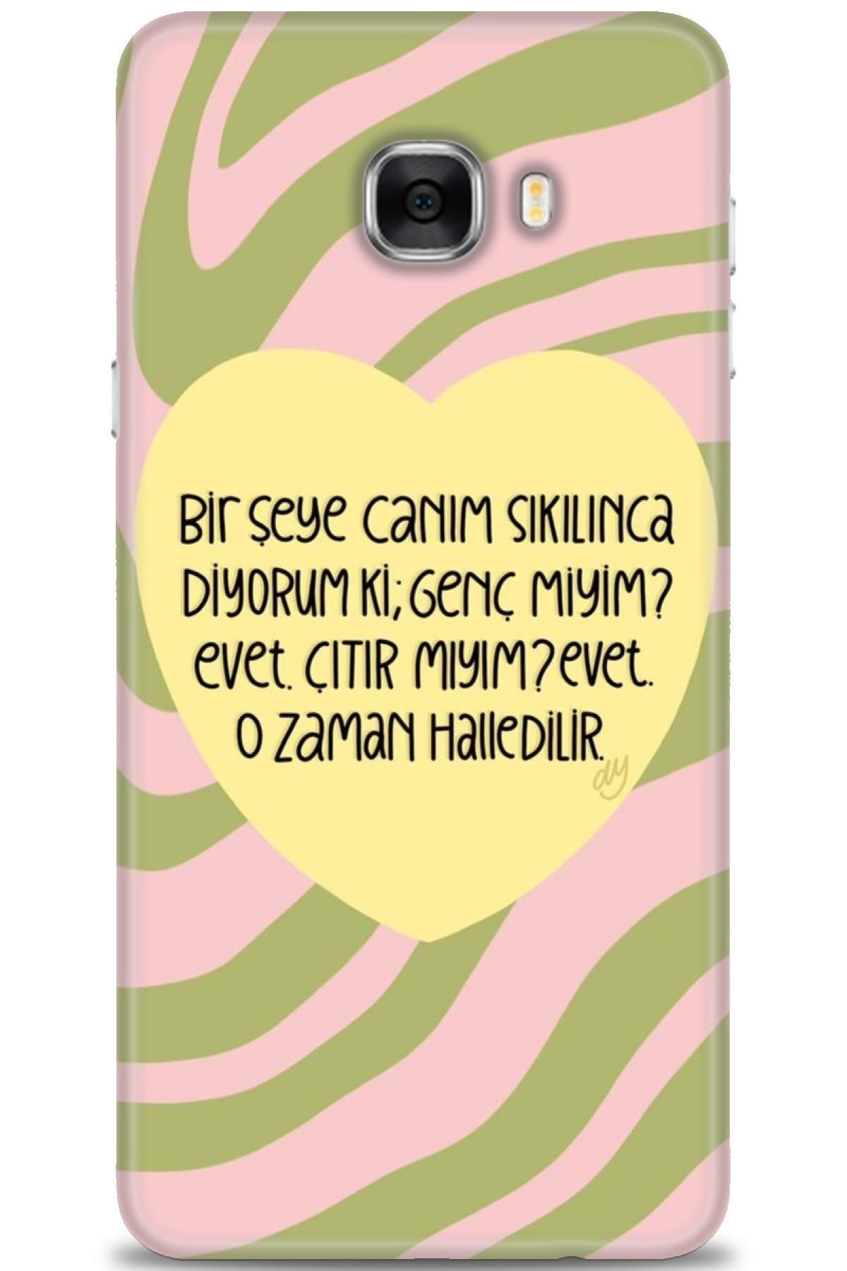 CooperTech Samsung Galaxy C7 İle Uyumlu HD Baskılı Desenli Silikon Kılıf - 1080
