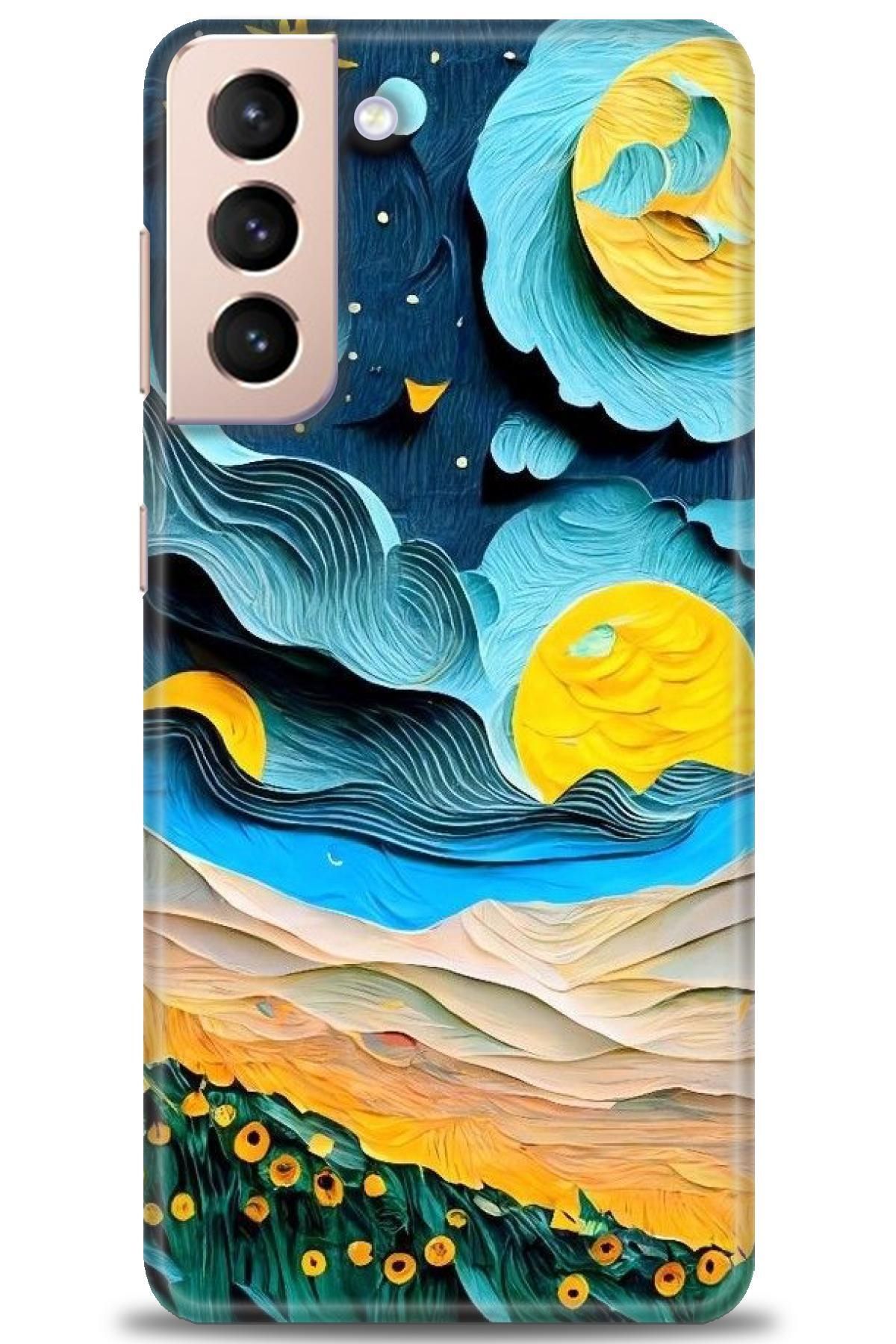 CooperTech Samsung Galaxy S21 İle Uyumlu HD Baskılı Desenli Silikon Kılıf - 324