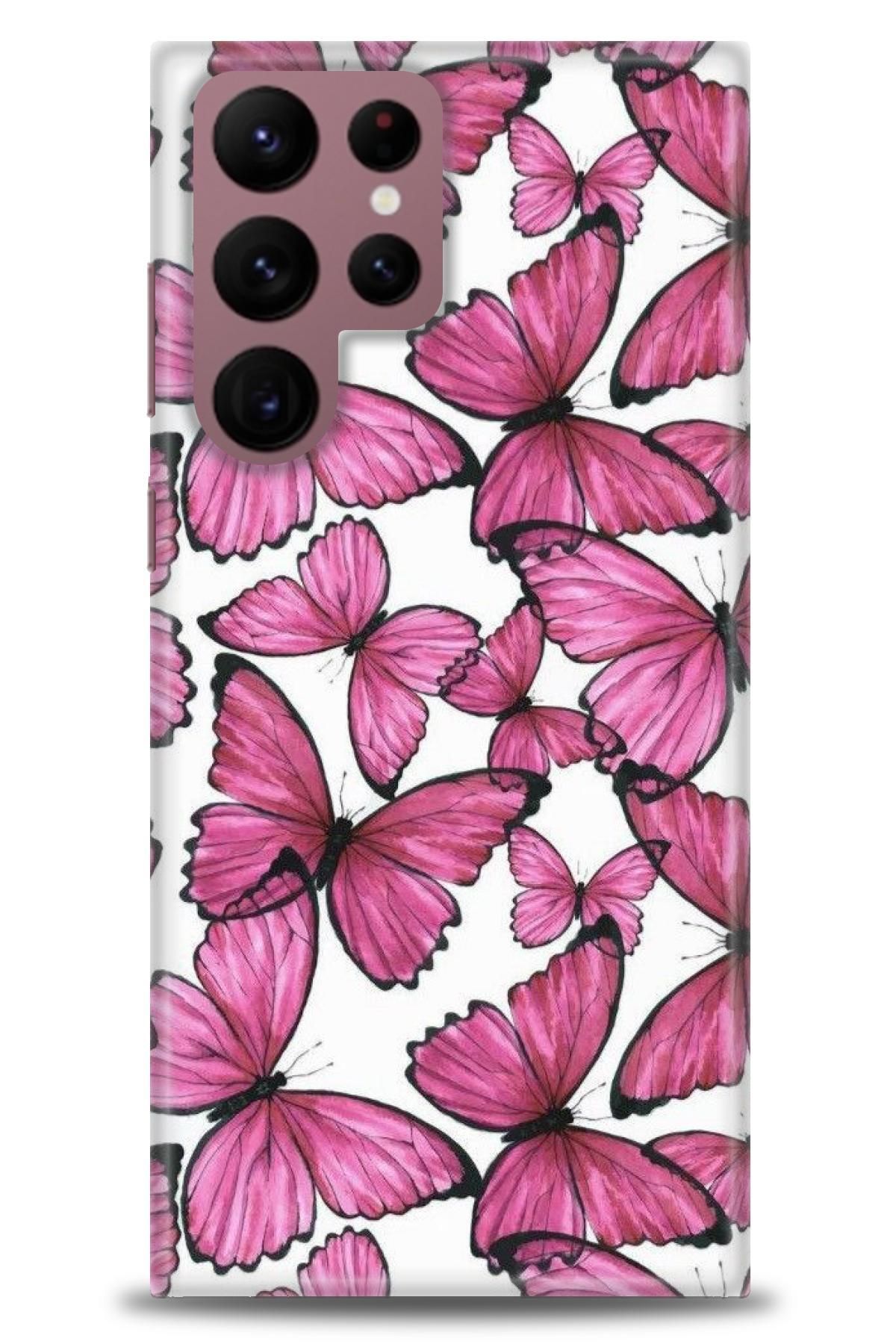 CooperTech Samsung Galaxy S22 Ultra İle Uyumlu HD Baskılı Desenli Silikon Kılıf - 117