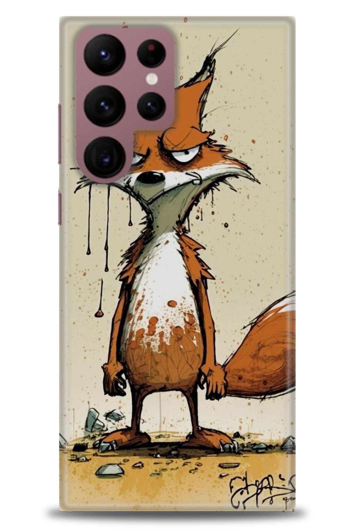 CooperTech Samsung Galaxy S22 Ultra İle Uyumlu HD Baskılı Desenli Silikon Kılıf - 487