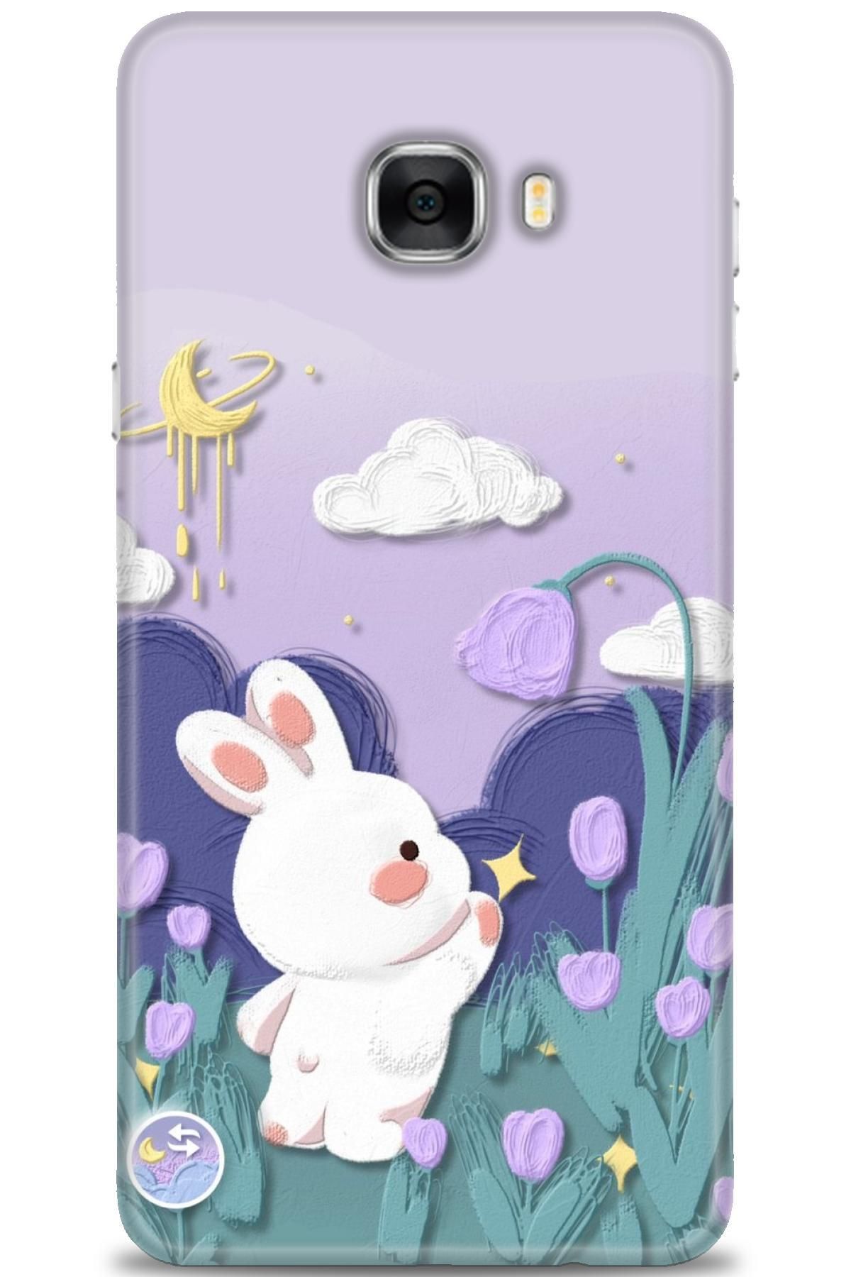 CooperTech Samsung Galaxy C7 İle Uyumlu HD Baskılı Desenli Silikon Kılıf - 676