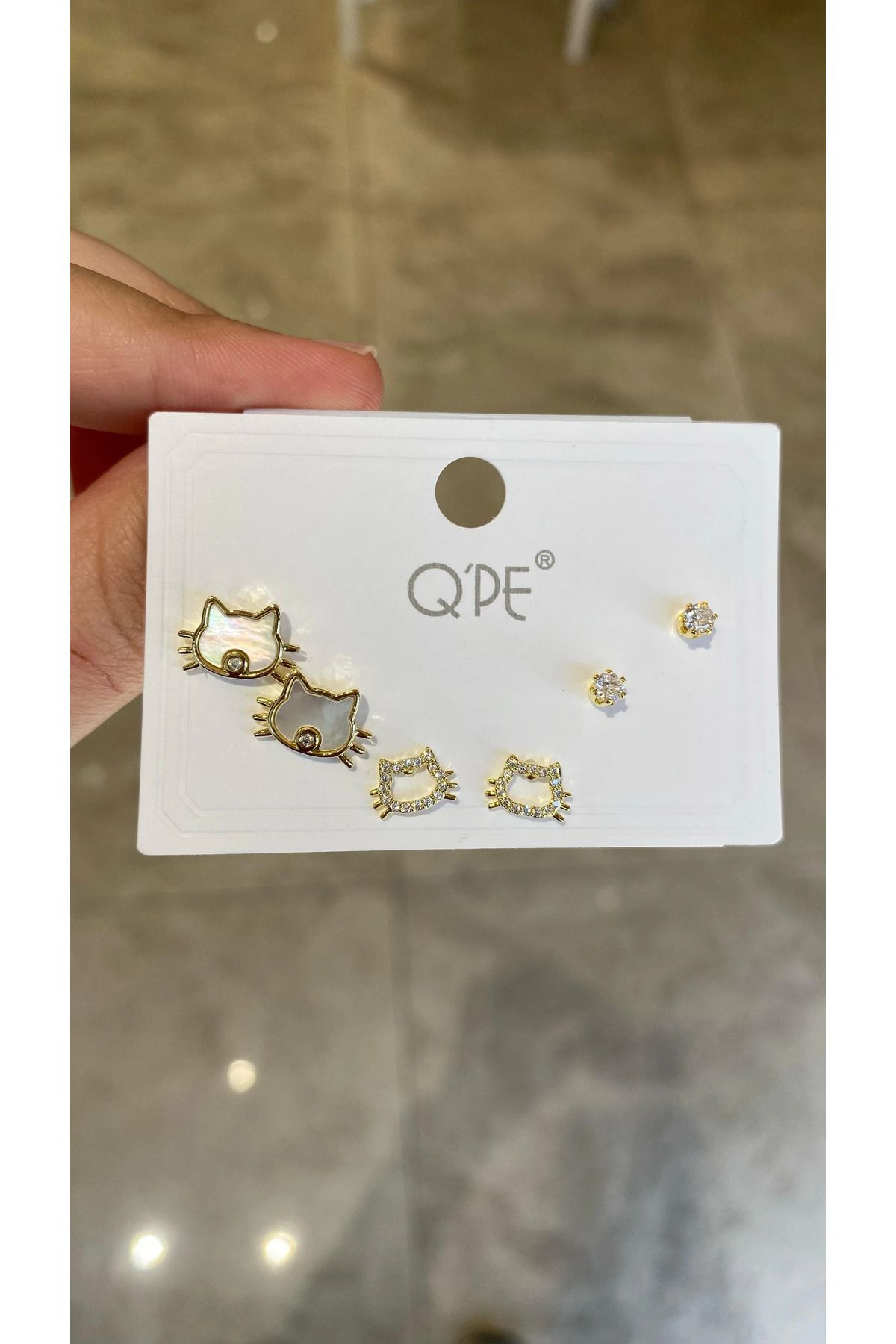 Yares Accessories Çoklu küpe kedi