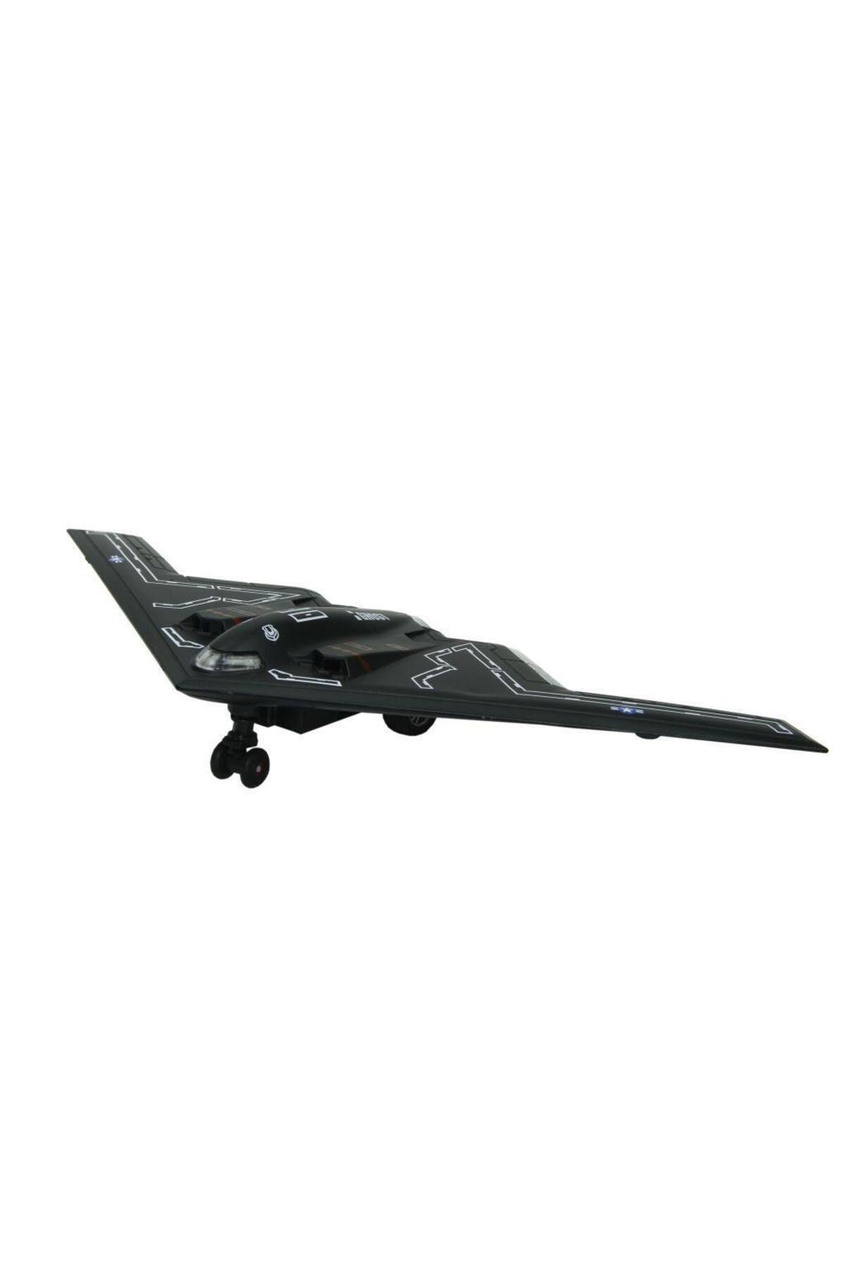 merland benvecocuk HW777-20 - Çek Bırak Metal Uçak Sesli Işıklı - Siyah (Lisinya)
