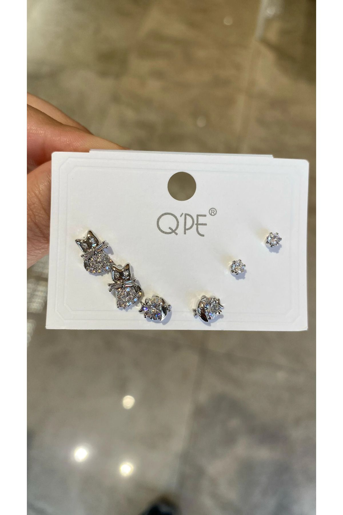 Yares Accessories Çoklu küpe kedi