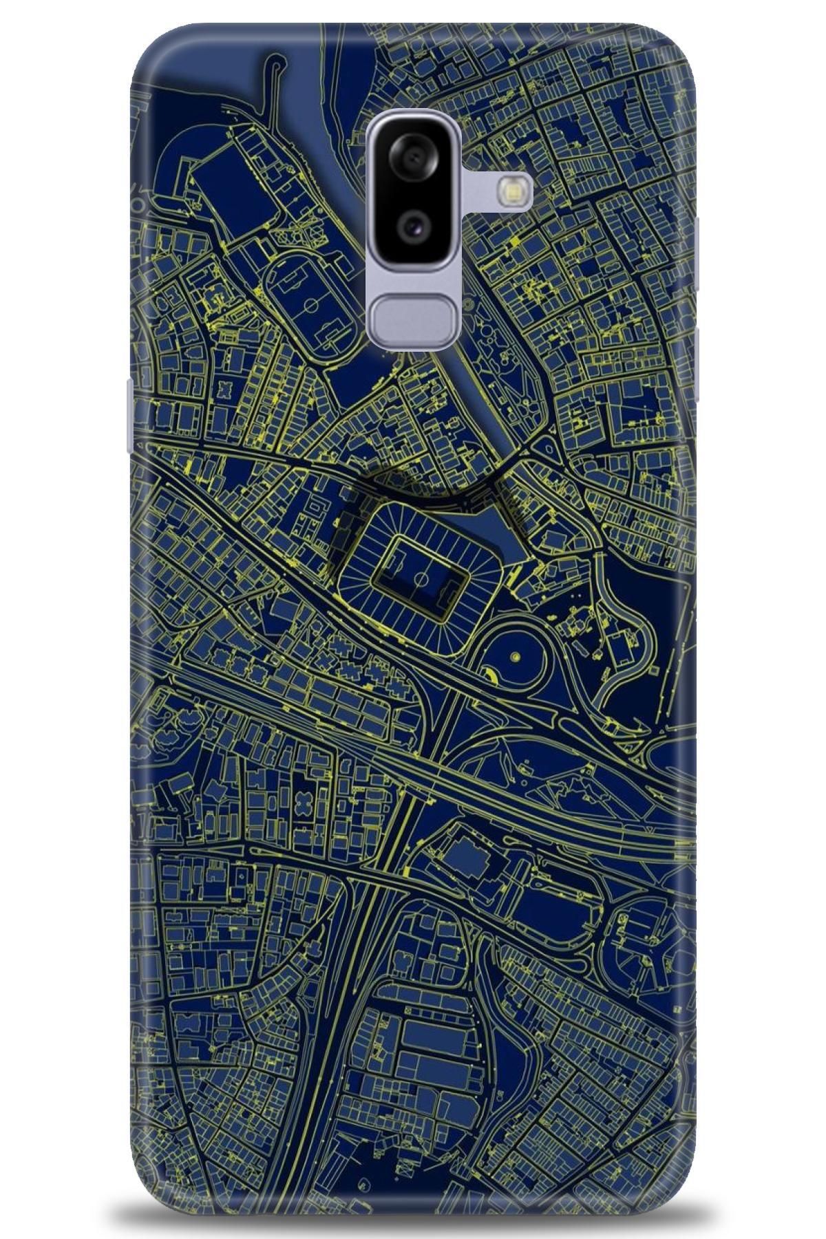 CooperTech Samsung Galaxy A6 Plus 2018 İle Uyumlu HD Baskılı Desenli Silikon Kılıf - 73
