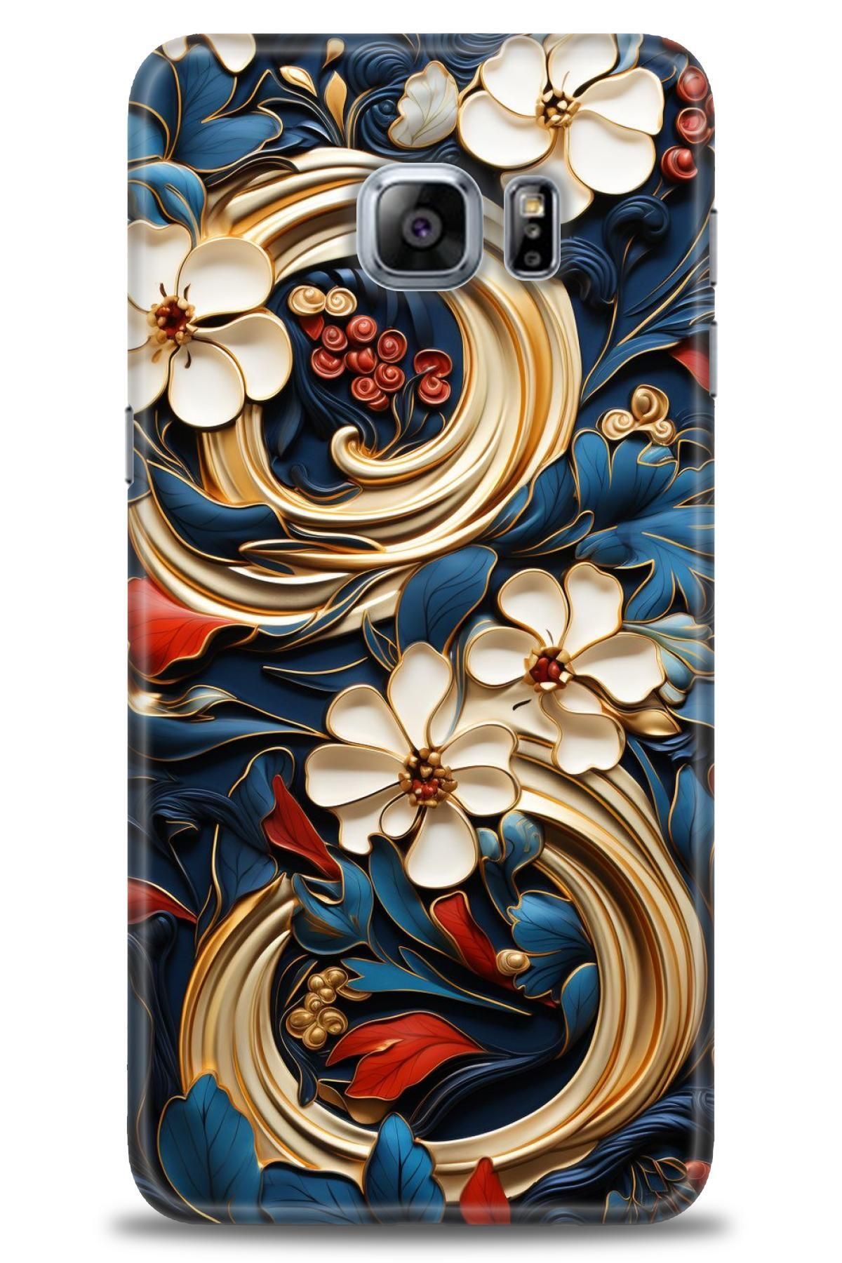 CooperTech Samsung Galaxy S6 Edge Plus İle Uyumlu HD Baskılı Desenli Silikon Kılıf - 973
