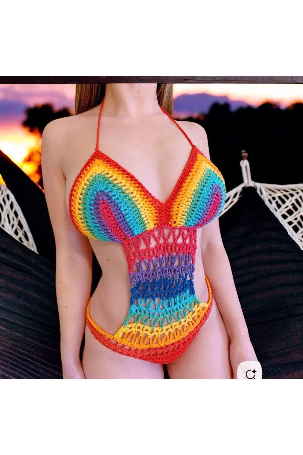 Charme Elegant el örgüsü mayokini