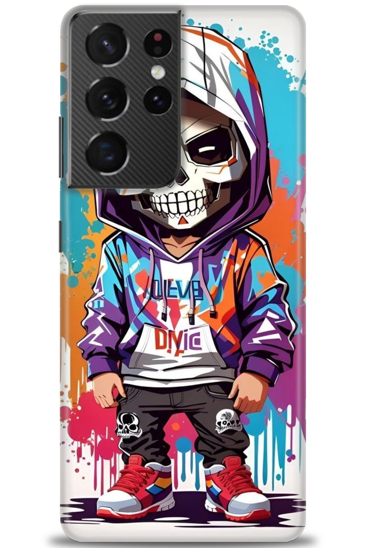 CooperTech Samsung Galaxy S21 Ultra İle Uyumlu HD Baskılı Desenli Silikon Kılıf - 991