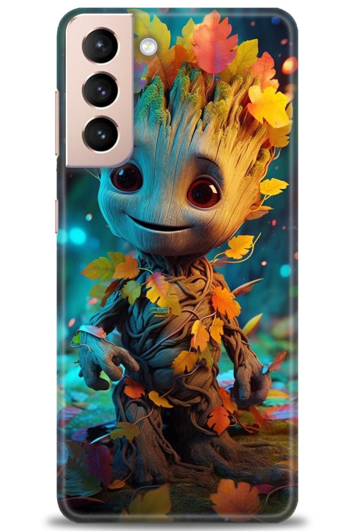 CooperTech Samsung Galaxy S21 Plus İle Uyumlu HD Baskılı Desenli Silikon Kılıf - 630