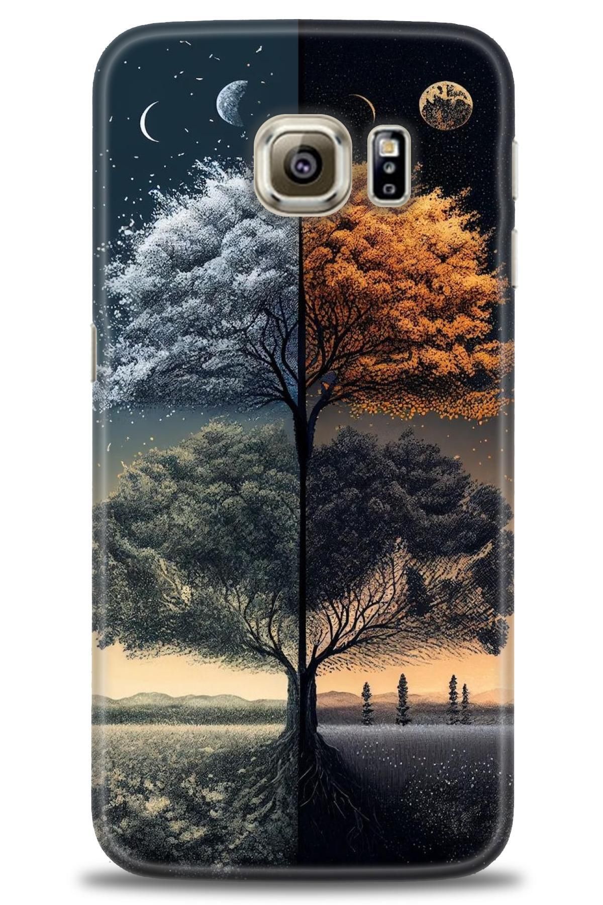CooperTech Samsung Galaxy S6 Edge İle Uyumlu HD Baskılı Desenli Silikon Kılıf - 621