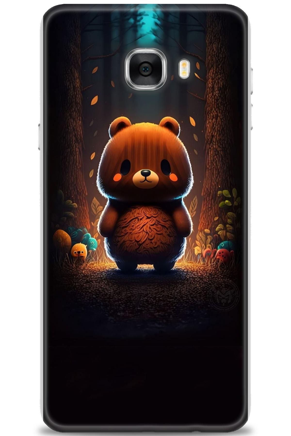 CooperTech Samsung Galaxy C7 İle Uyumlu HD Baskılı Desenli Silikon Kılıf - 649