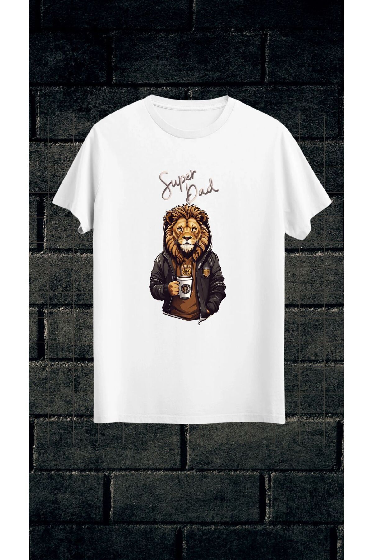 Qool Collection Super Dad Aslan Tişört