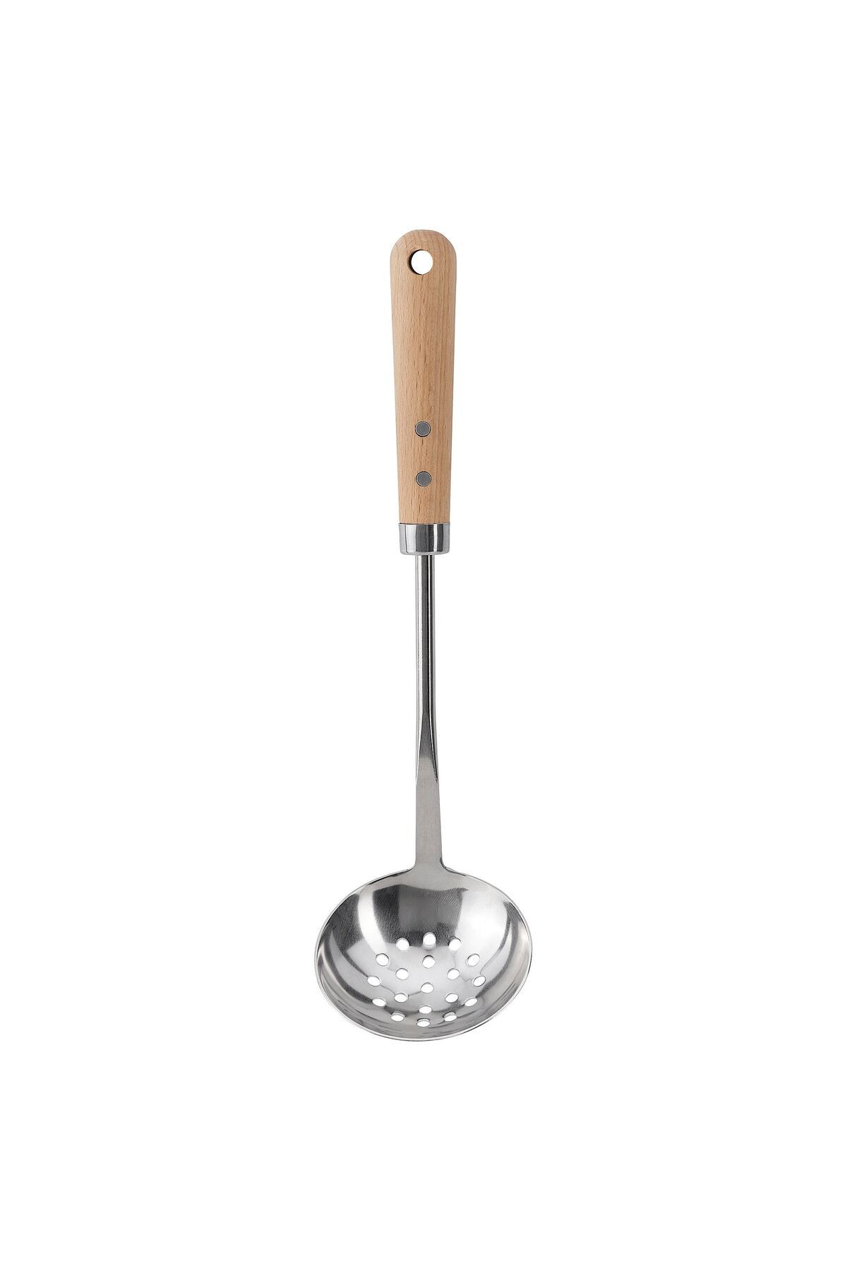 IKEA Vardagen Kepçe, Paslanmaz Çelik-Kayın, 33 cm