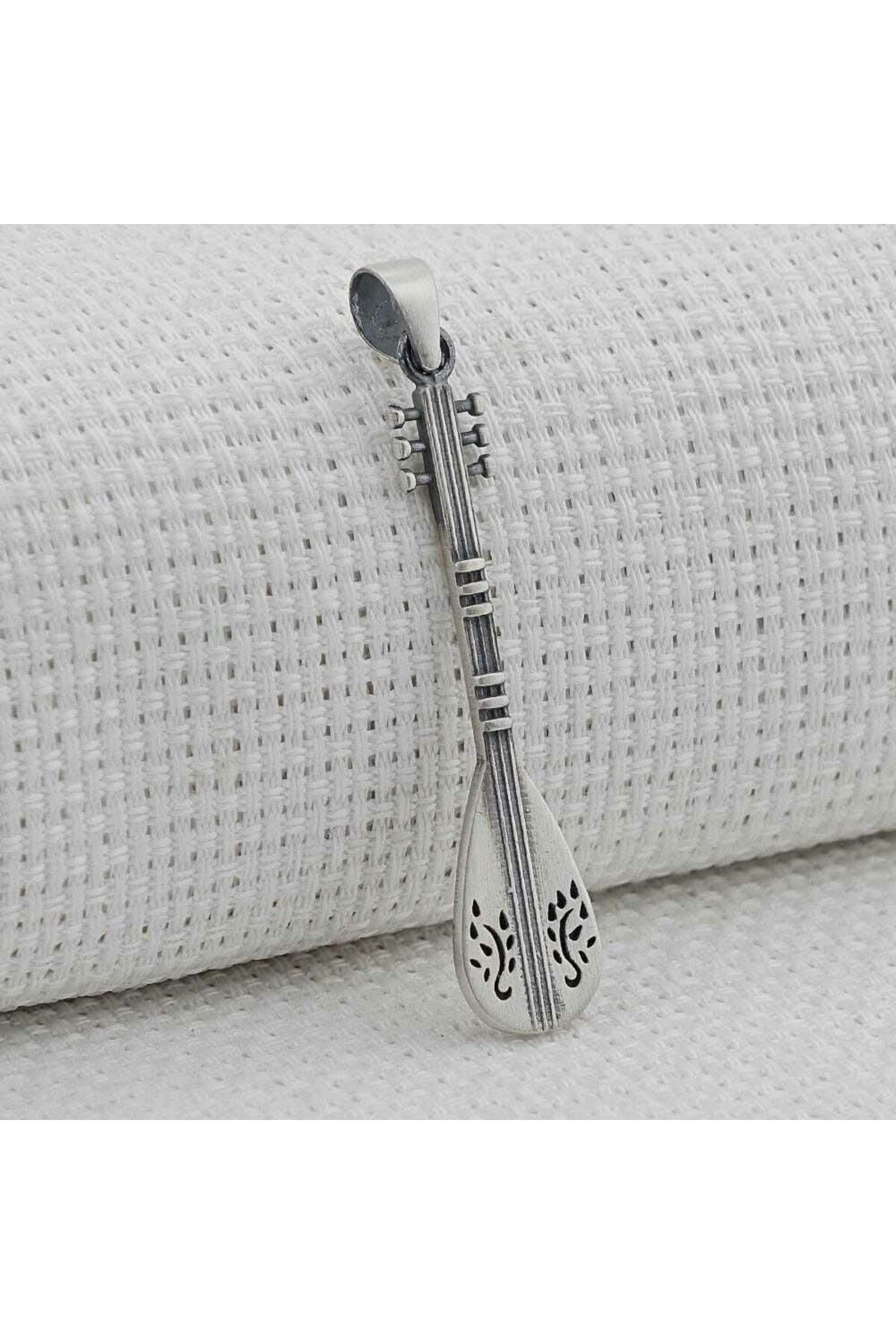 shop Bağlama Saz Tasarımlı 925 Ayar Gümüş Erkek Kolye Ucu