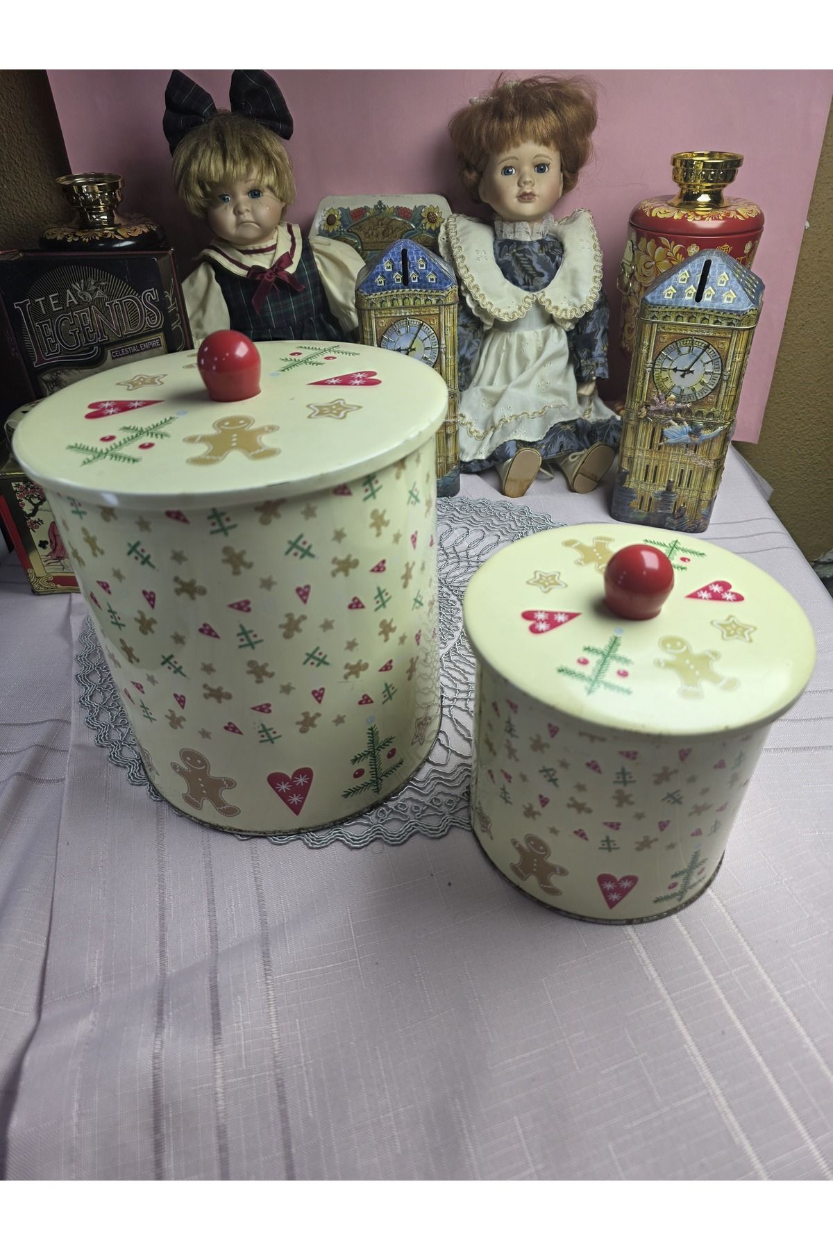 Frapella Marka Ikı Adet Kurabıye Kutusu 13x13 ve 19x18 boyut