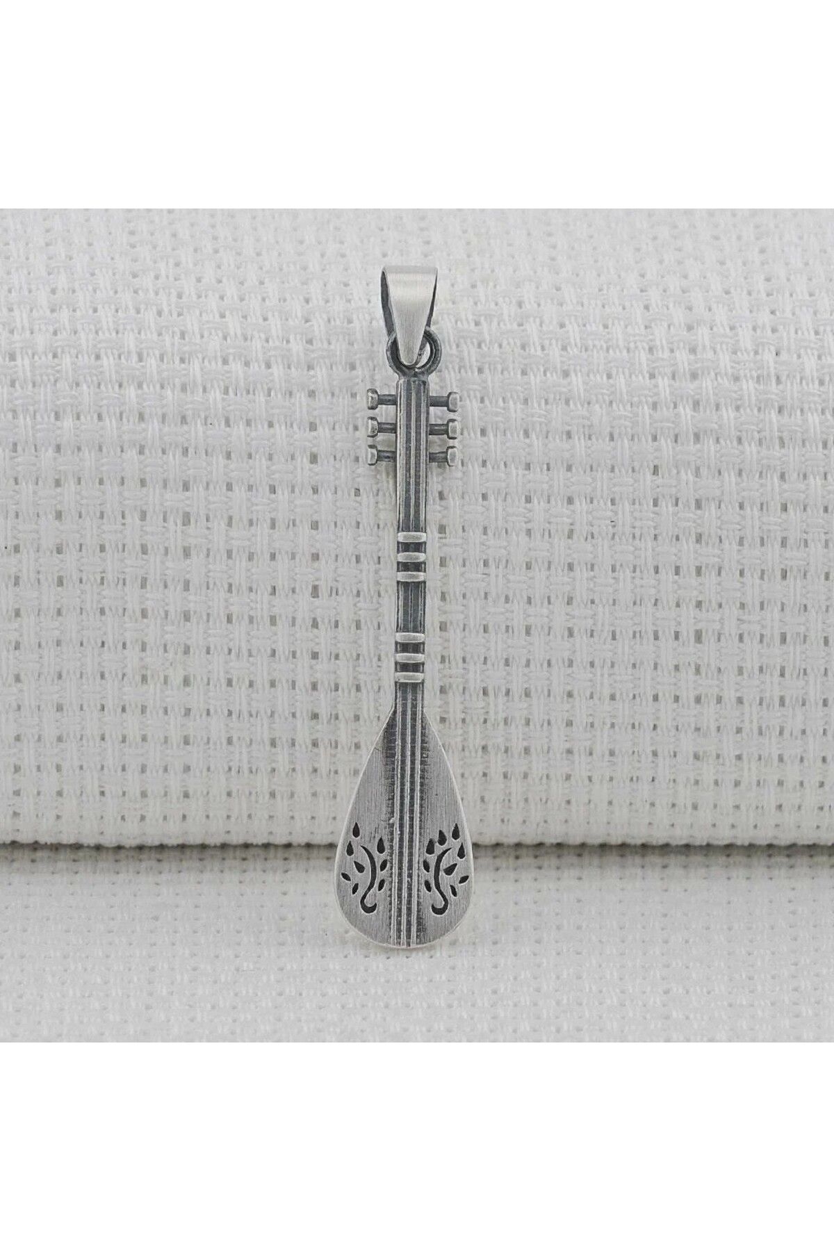 shop Bağlama Saz Tasarımlı 925 Ayar Gümüş Erkek Kolye Ucu