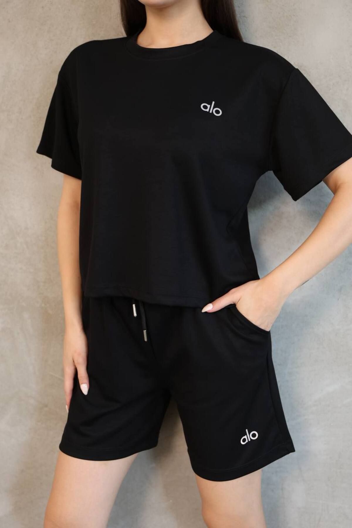 femoragym Femora Şort T-shirt Siyah Takım