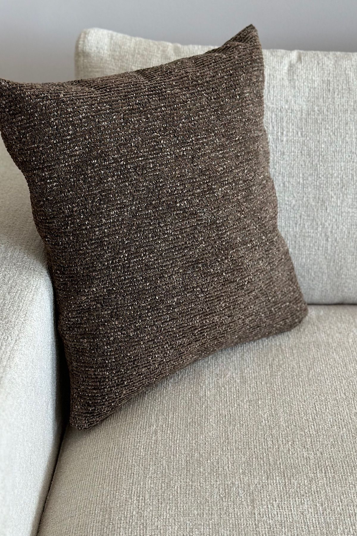 yucelique Tweed Kumaş Stria Touch Premium Kırçıllı Kırlent Kılıfı