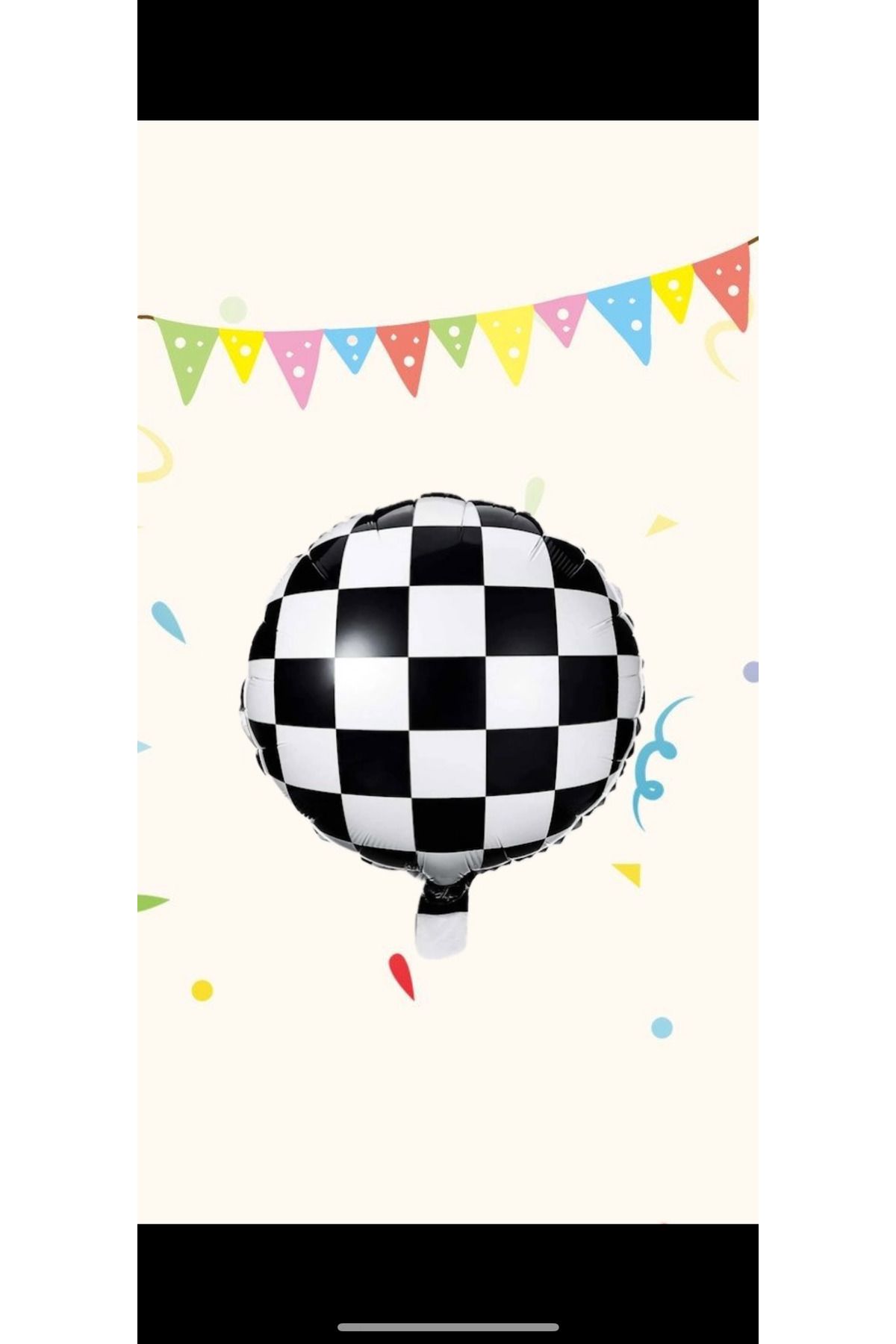 aloha concept Damalı yuvarlak folyo balon