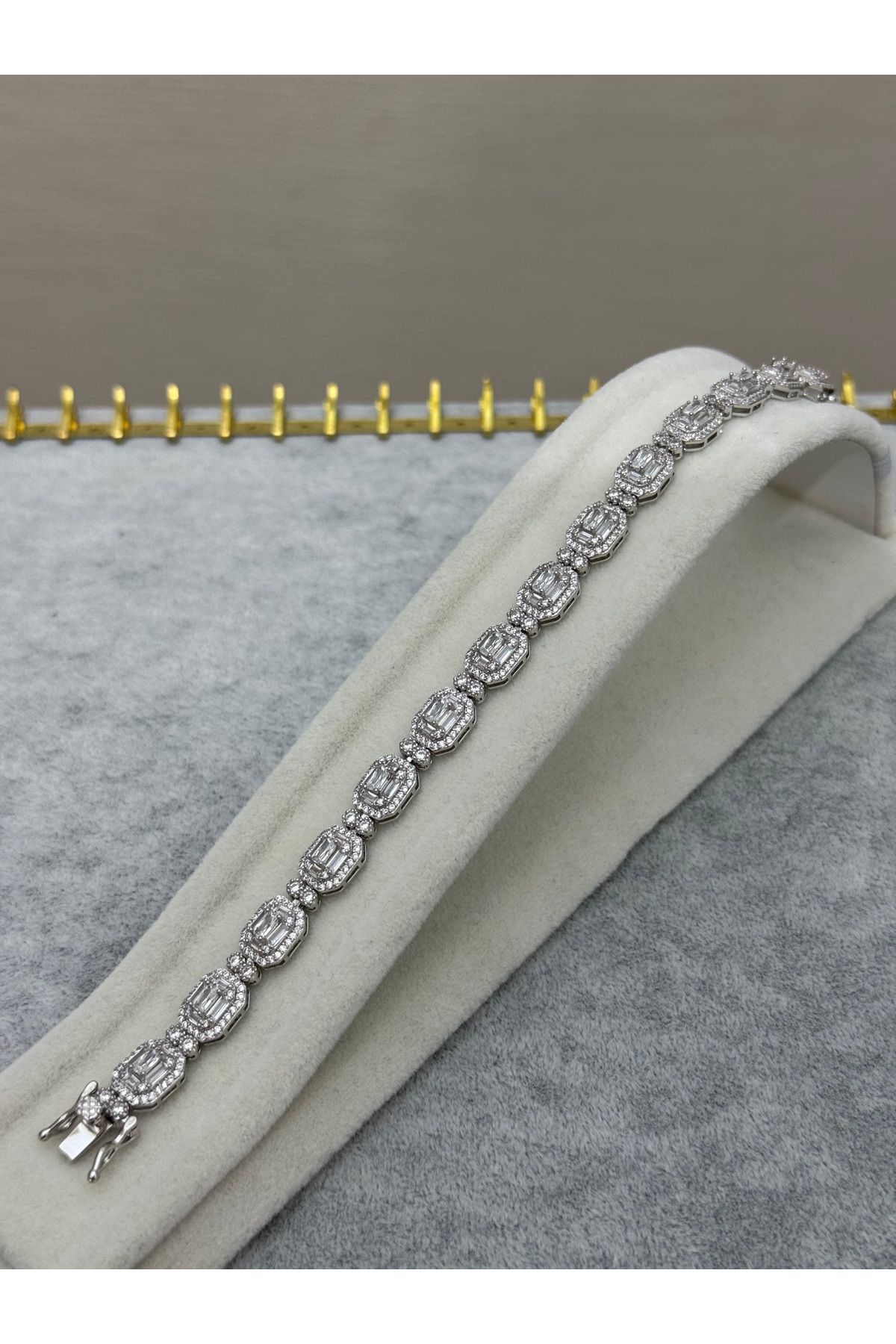 XUPING JEWELRY 316L baget zirkon taşlı çelik bileklik paslanmaz kararmaz
