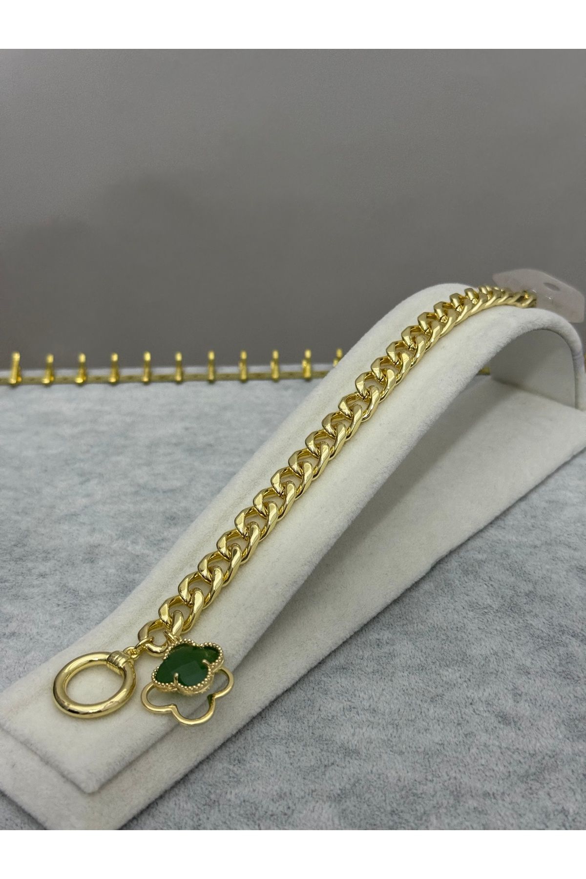 XUPING JEWELRY 18K yonca charmlı gold bileklik paslanmaz kararmaz