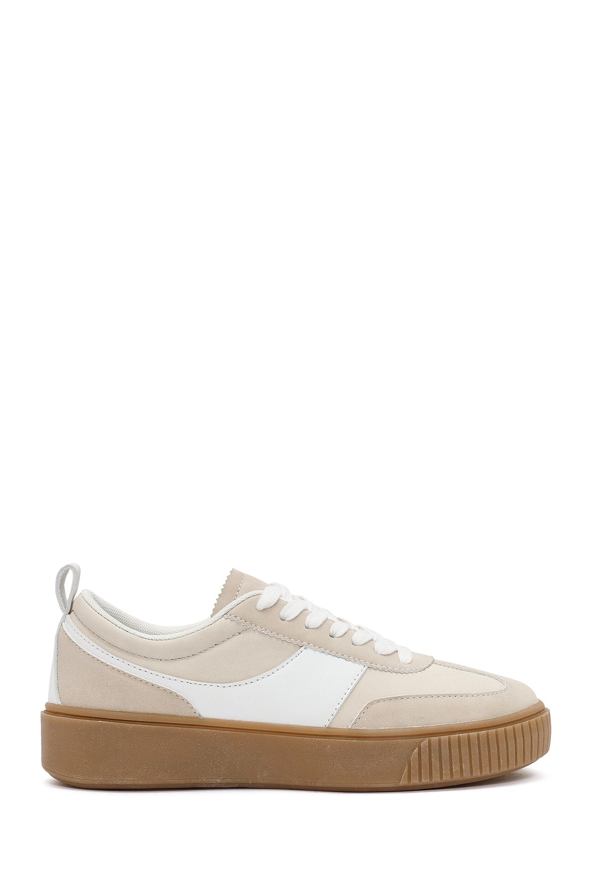 Derimod ACBC x Derimod Kadın Bej Bağcıklı Süet Sneaker 25SFD435210