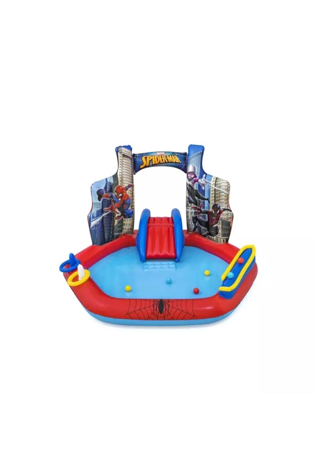SerenityHaven KZL-BW98793 HAVUZ SPIDERMAN KAYDIRAK 211X206CM 2