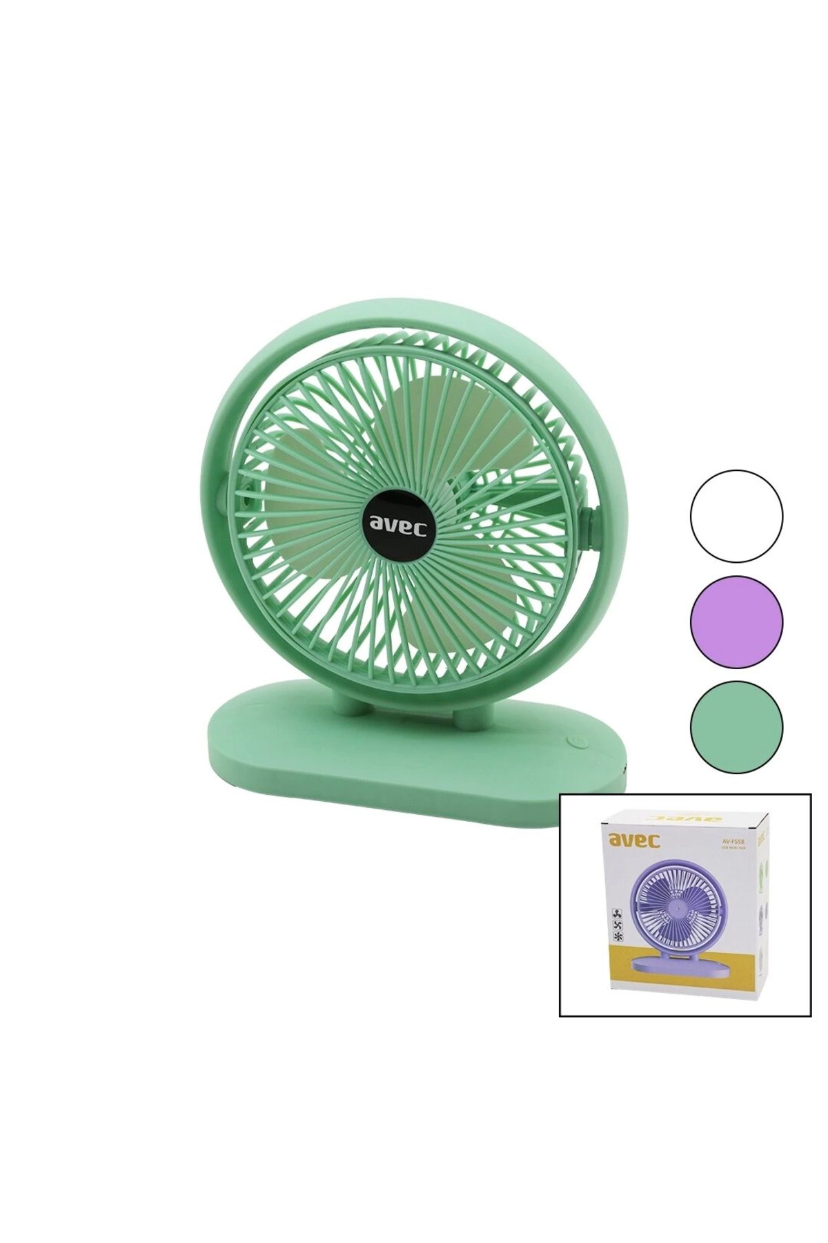 Nemere Usb Masa Üstü Fan=16cm Vantilatör 180 Derece 3 Kademe Hız 3pervane Renkli Pls.stand=9x20x22.7cm