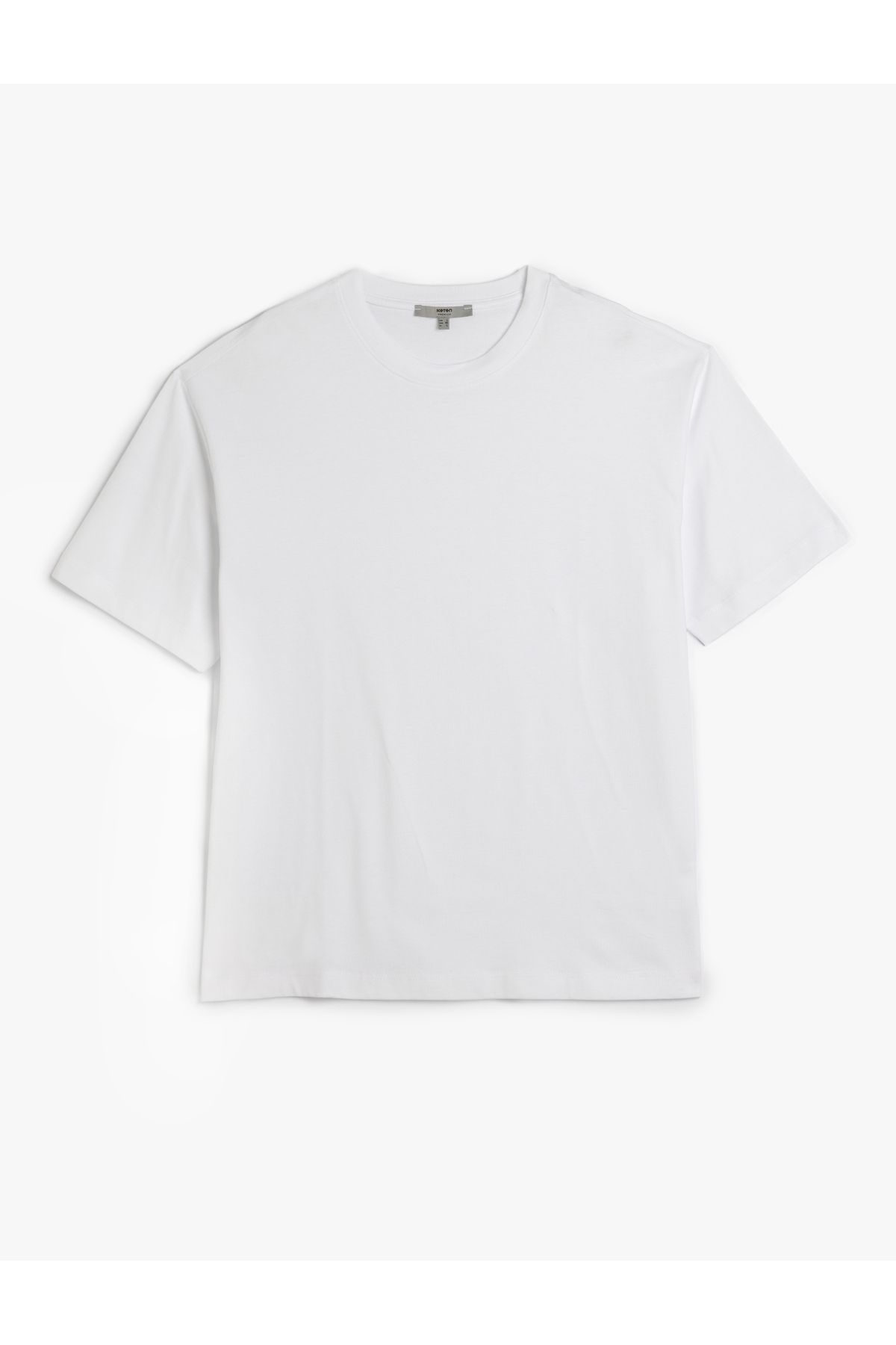 Koton KT - Kısa Kollu Pamuklu Bisiklet Yaka Basic Oversize Tişört
