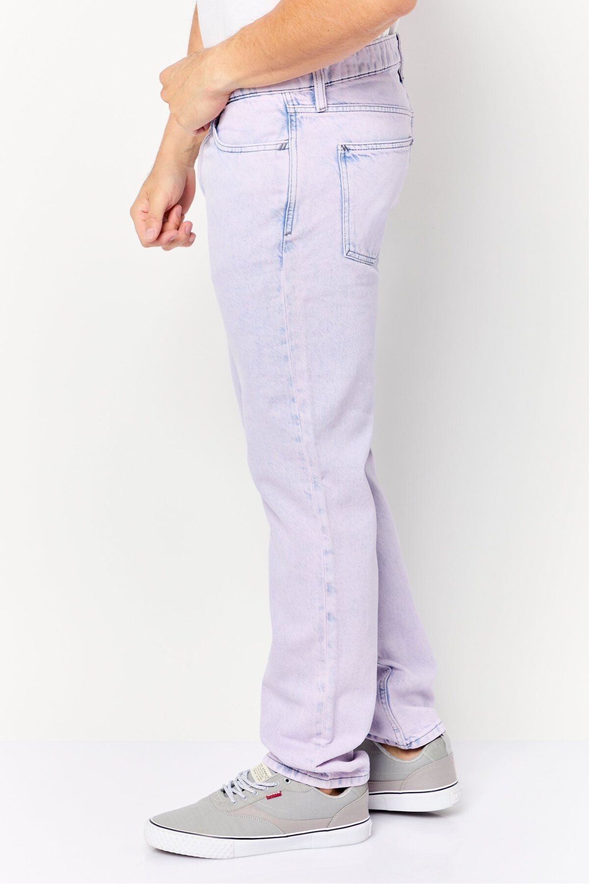 Esprit-Men Straight Fit Washed Non Stretchable Jeans, Washed Lavender 3