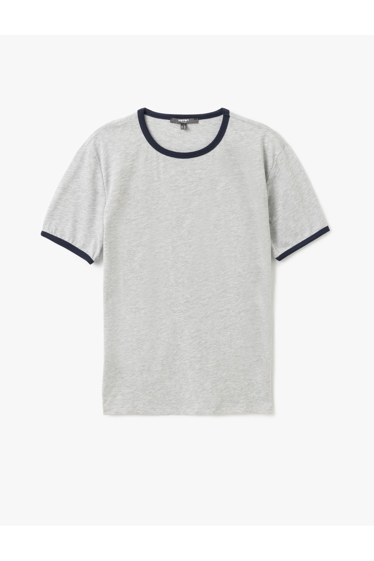 Koton KT - Bisiklet Yaka Kısa Kollu Pamuklu Biyeli Slim Fit Tişört