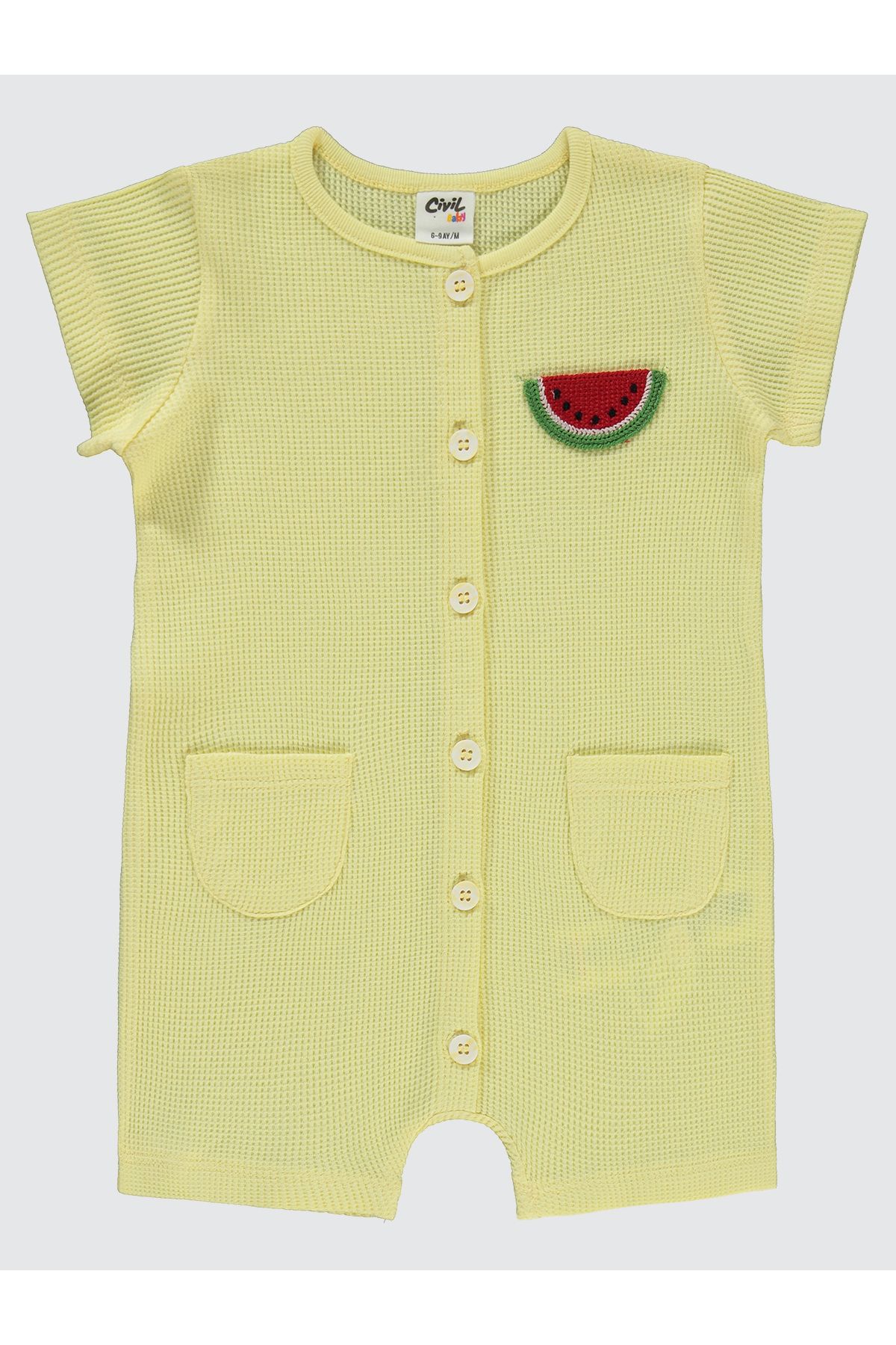 Civil Baby Kız Bebek Patiksiz Tulum 6-18 Ay Sarı