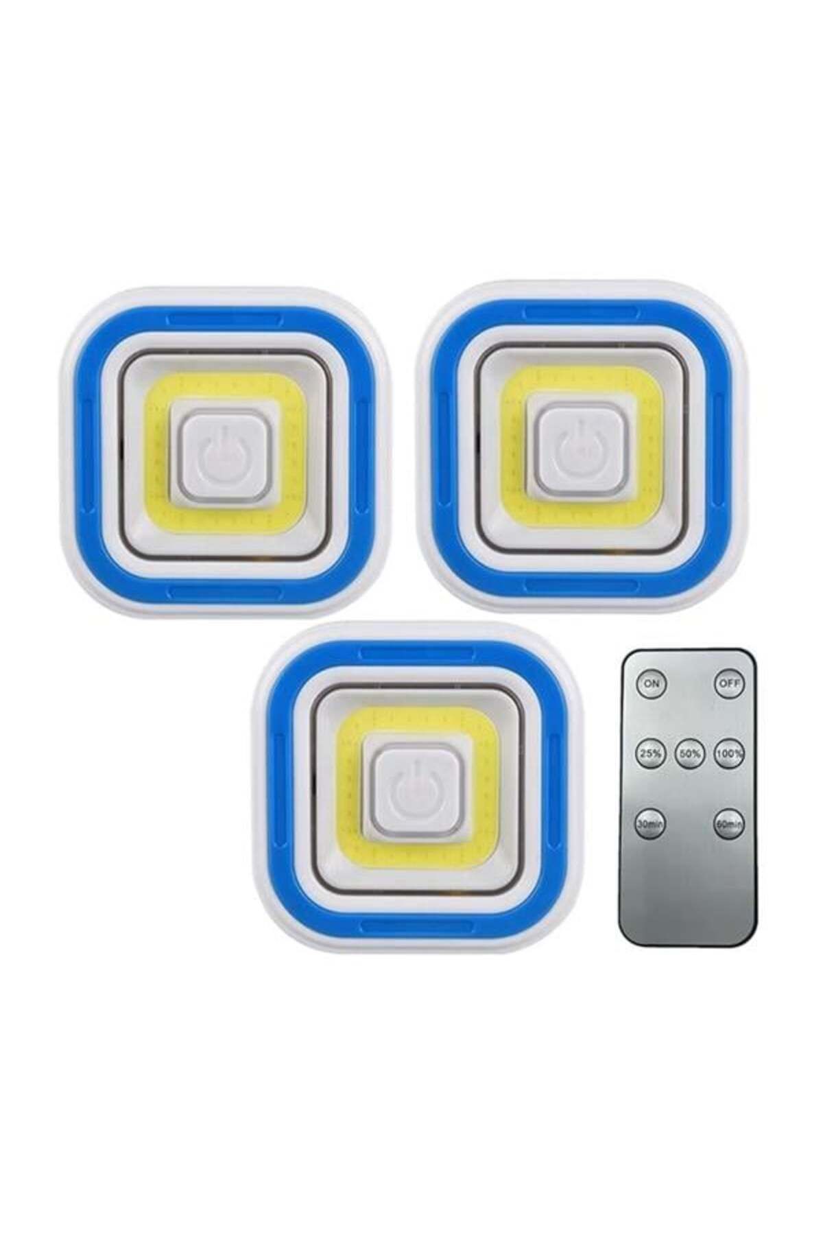 feifei Powermaster Pm-6936 Cob Ledli Pilli Uzaktan Kumandalı Üçlü Lamba