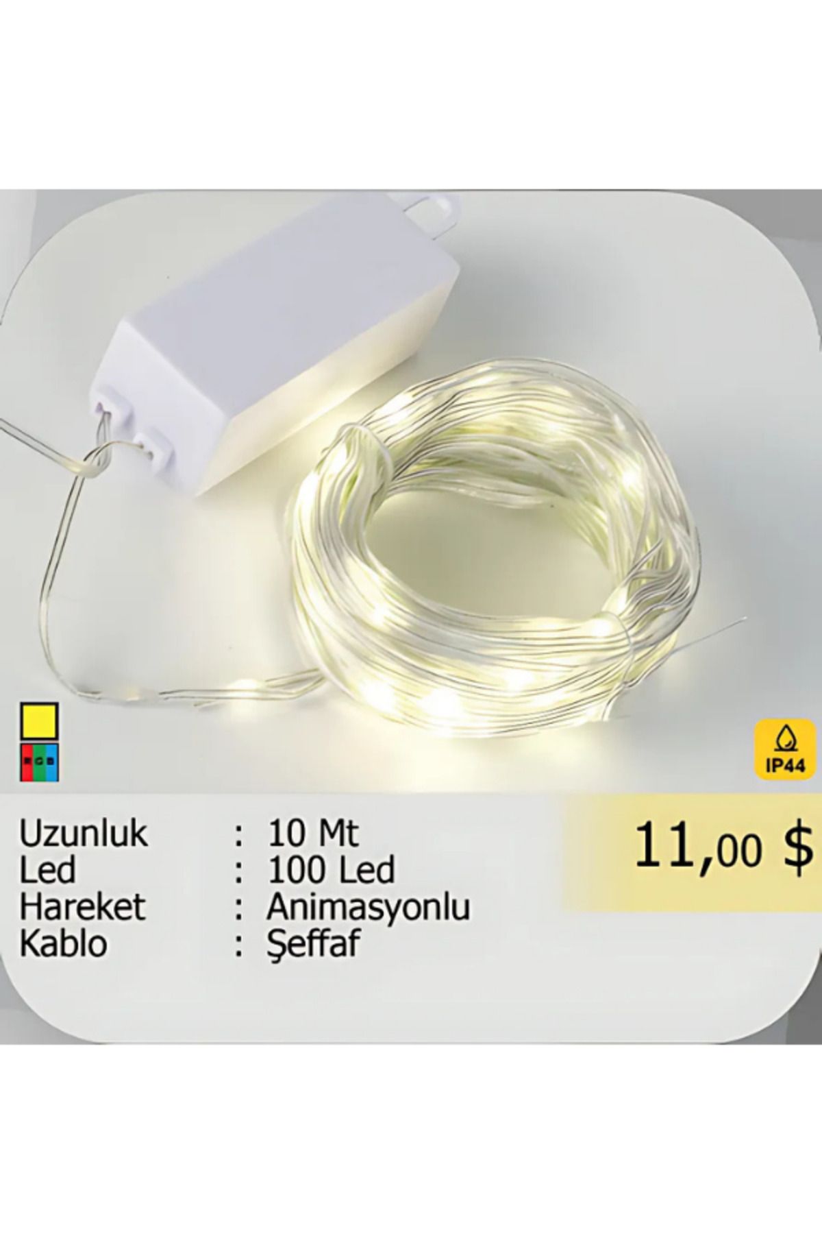 ELKHOUSE ElektrikHouse LED PERİ IŞIĞI ANİMASYONLU 10 Metre
