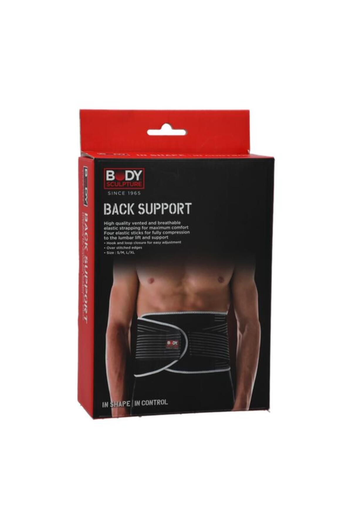 Generic-BODY SCULPTURE Hook and Loop Closure Breathable Back Support with Terry Cloth Black 4