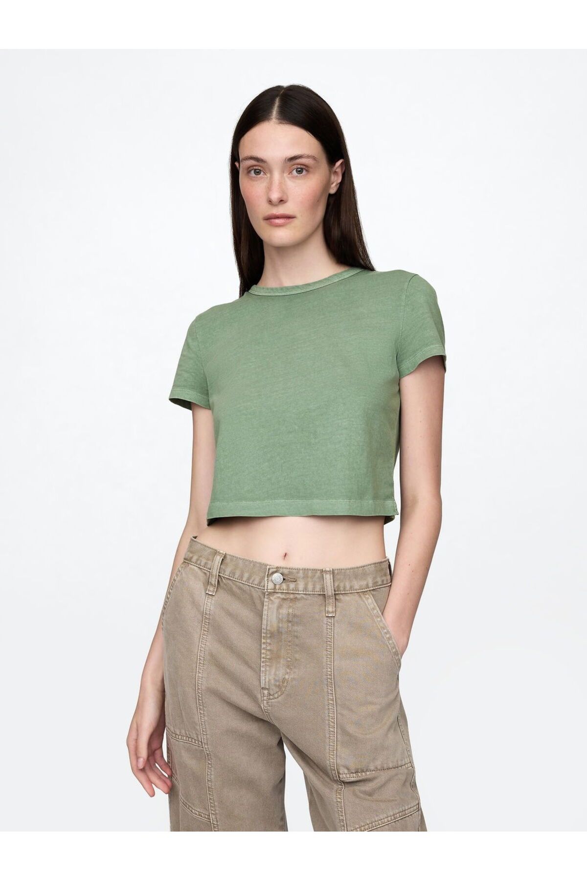 GAP Organic Cotton VintageSoft Cropped T-Shirt