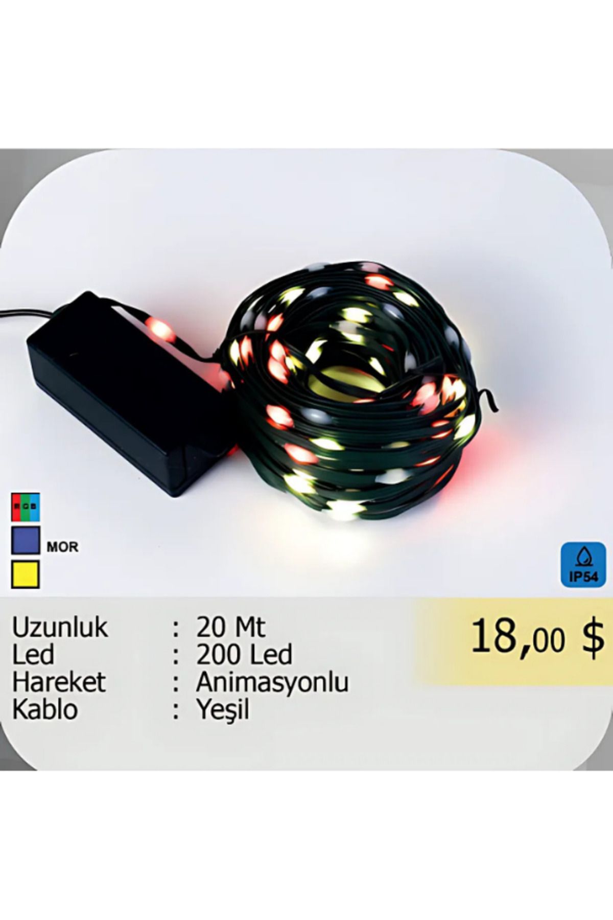 ELKHOUSE ElektrikHouse LED PERİ IŞIĞI ANİMASYONLU 20 Metre