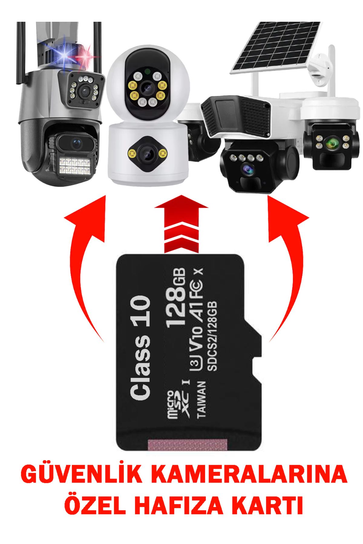 Venas Güvenlik Kameralarına özel 128 GB Hafıza Kartı Class10 U3 Micro SD kart tff Kart