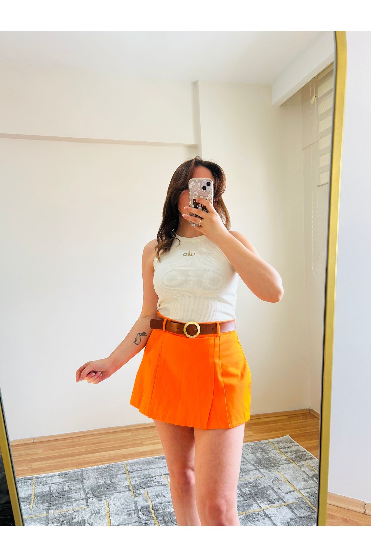Butik Kemerli Şort Etek