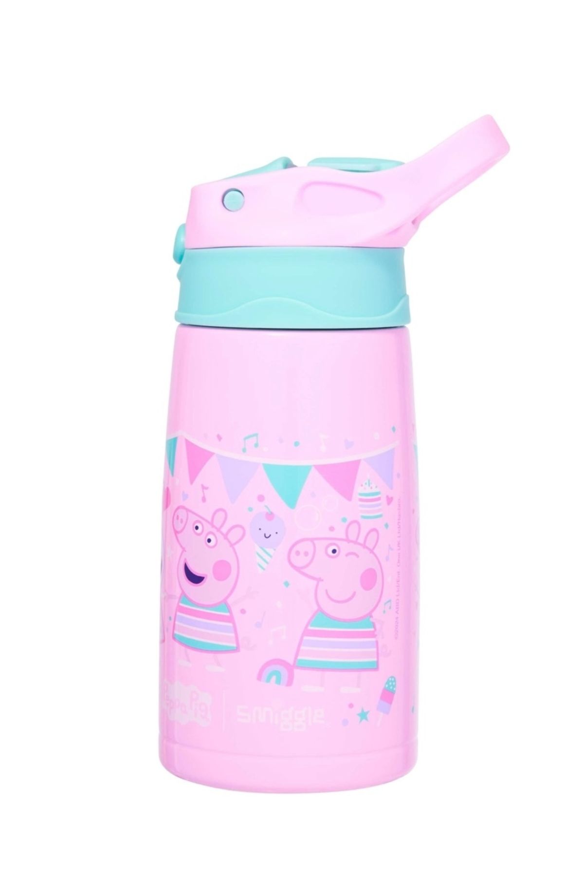 SMIGGLE – Peppa Pig 400ML Paslanmaz Çelik Otomatik Matara