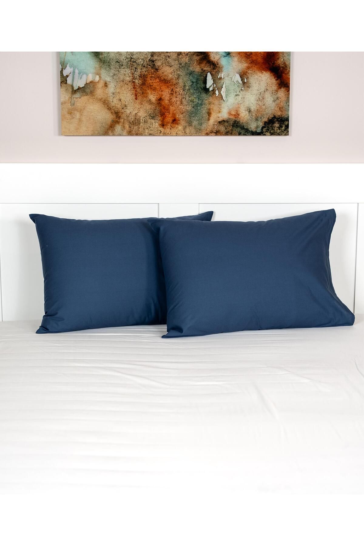 Menderes Home Cotton Collection 2'li Yastık Kılıfı Lacivert