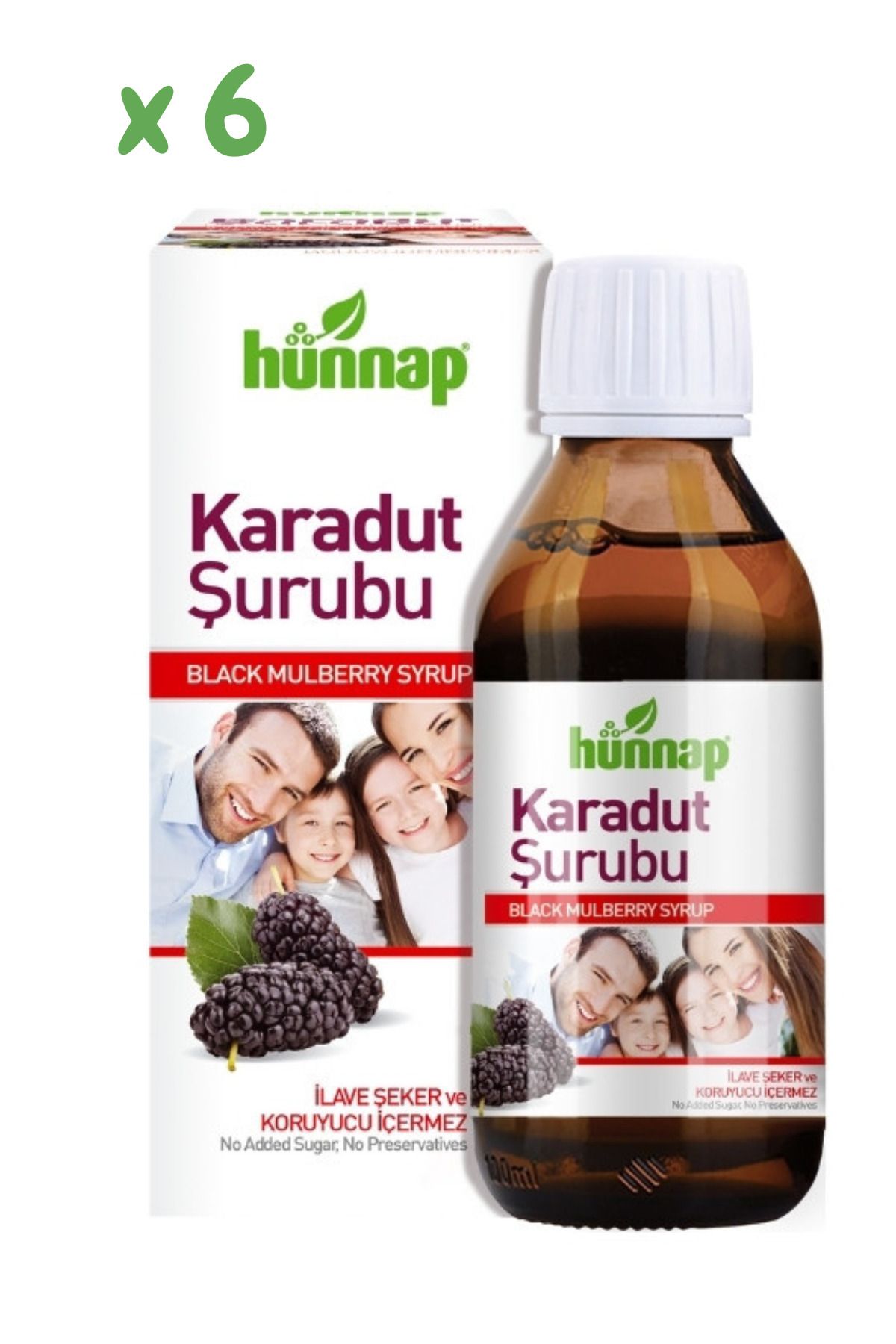 Hünnap Karadut Şurubu 50 ML x 6 Adet