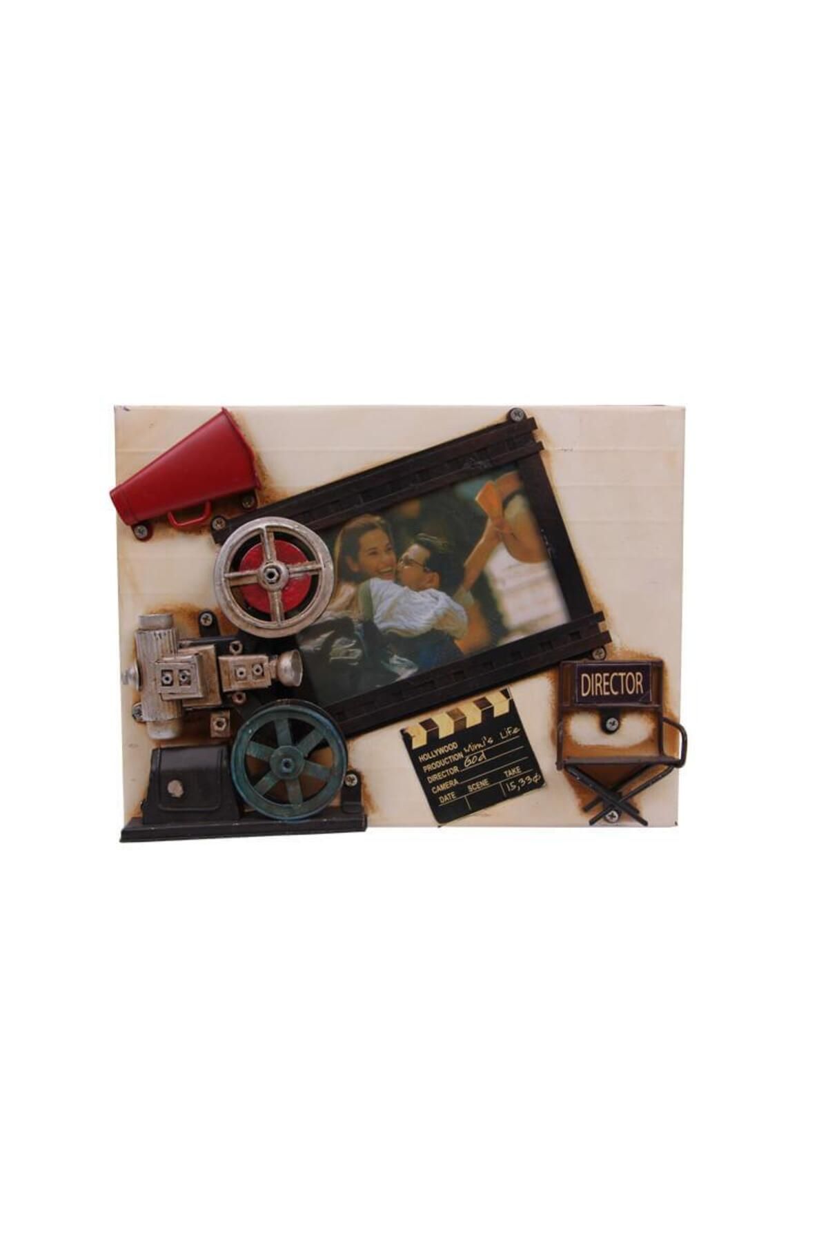 Serero Dekoratif Metal Çerçeve Sinema Temalı Vintage Hediyelik