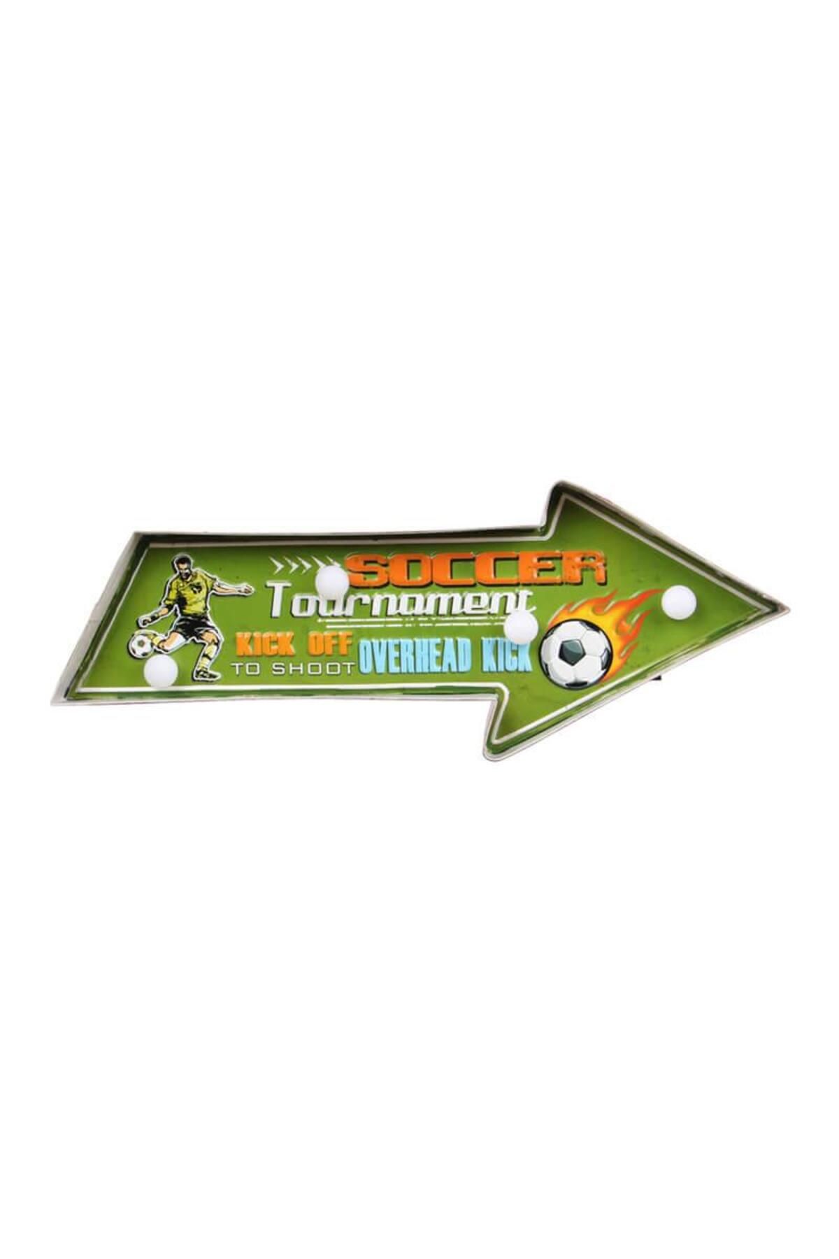 Serero Işıklı Soccer Yön Tabelası Vintage Led Ampülü Hediyelik