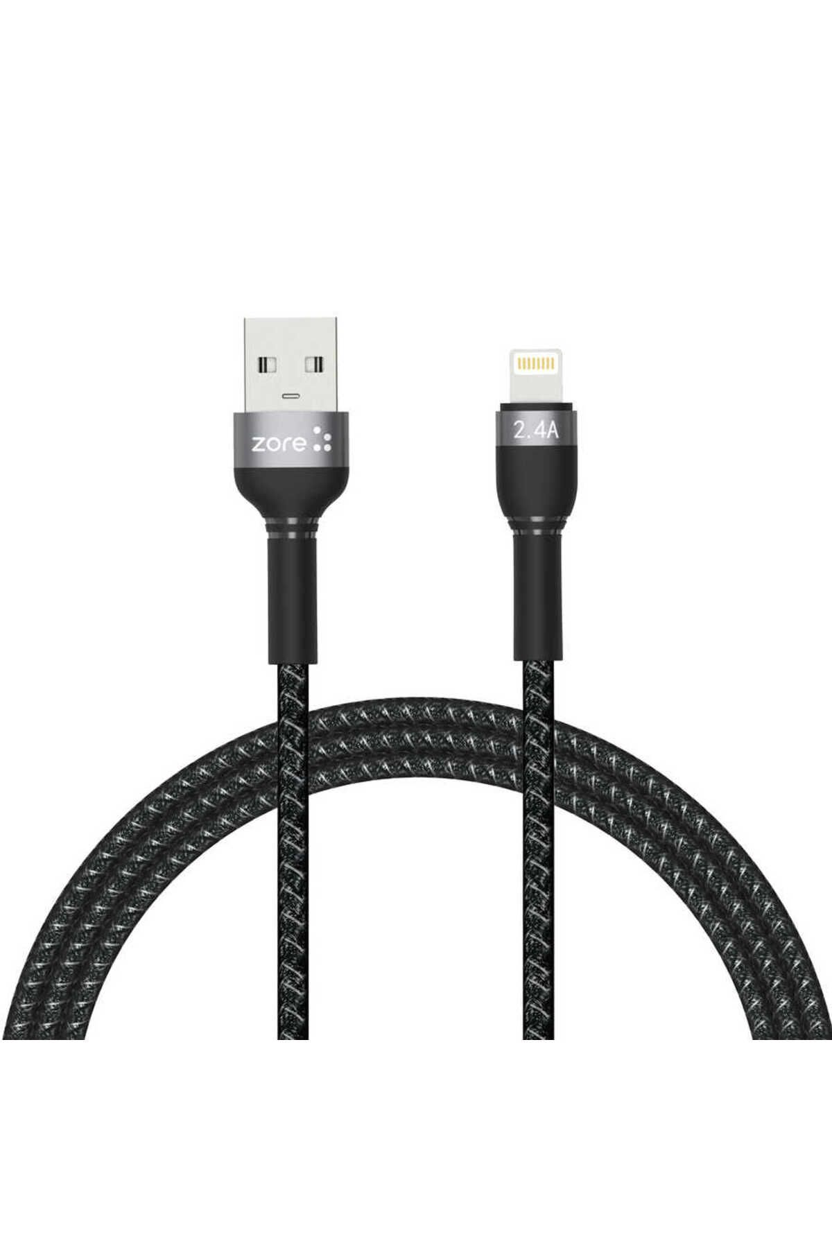 Fer10Tech Siyah Shira Serisi Lightning Usb Kablo 1 Metre-F10T