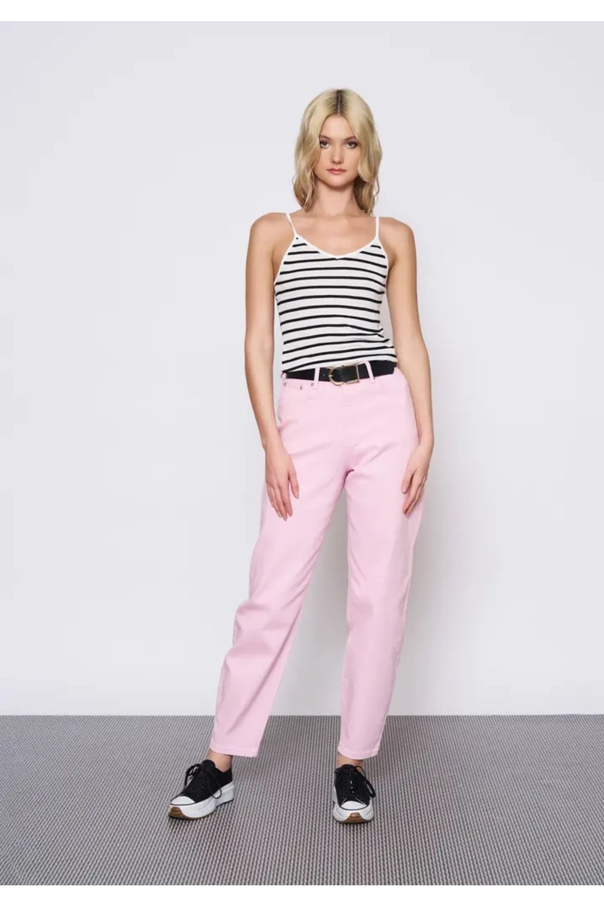 EUROFASHION Pembe Lena Denim Pantolon