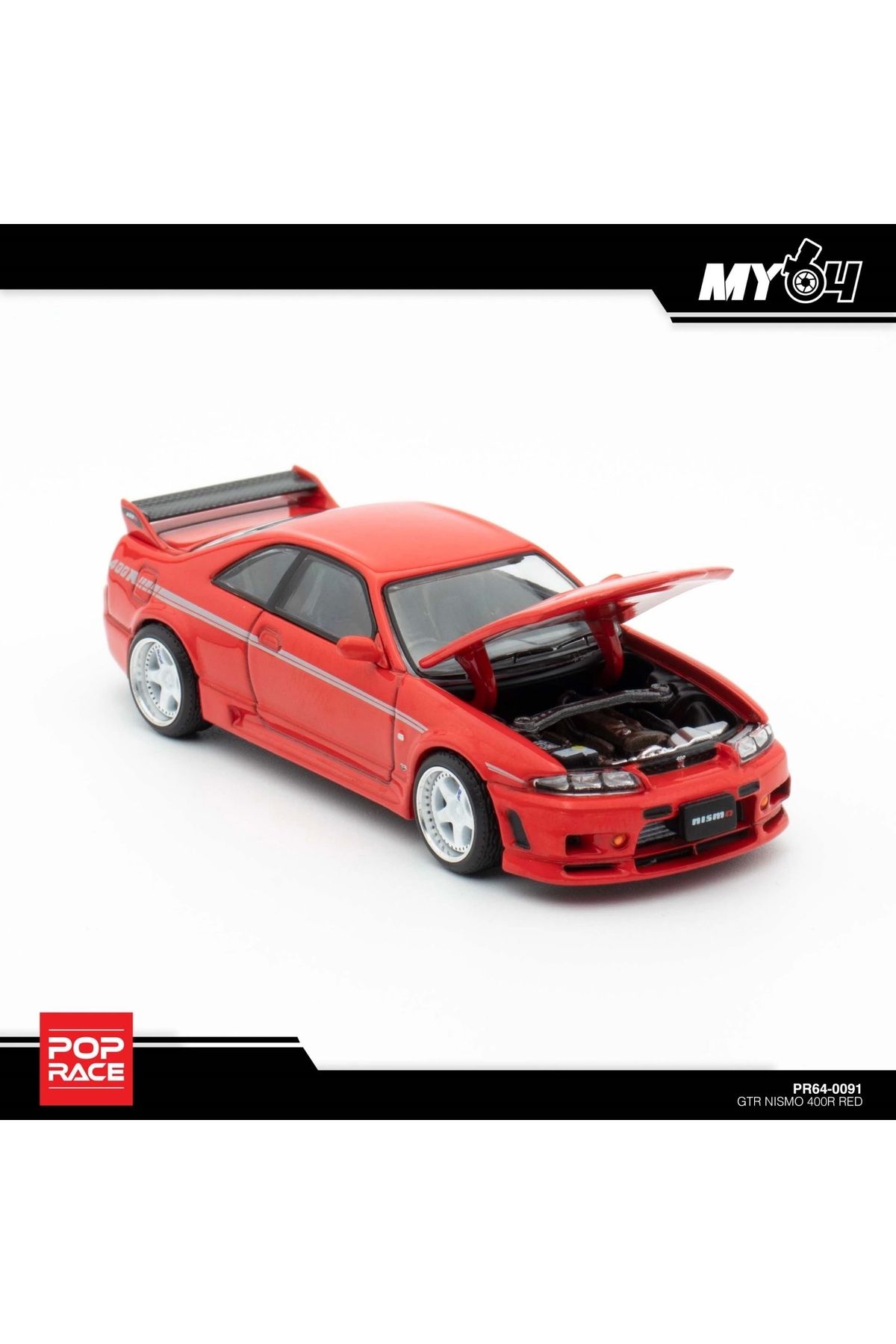 pop race 1 :64 Nissan Gtr R33 Nismo 400r Red Pr64-91