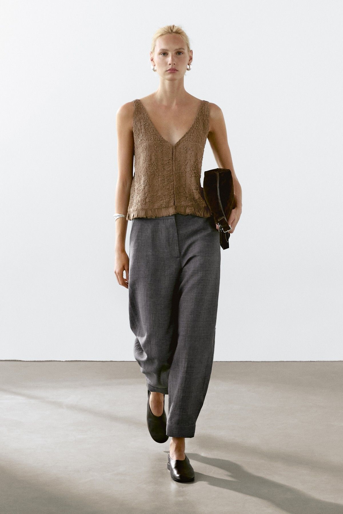 Massimo Dutti Dokulu askılı top