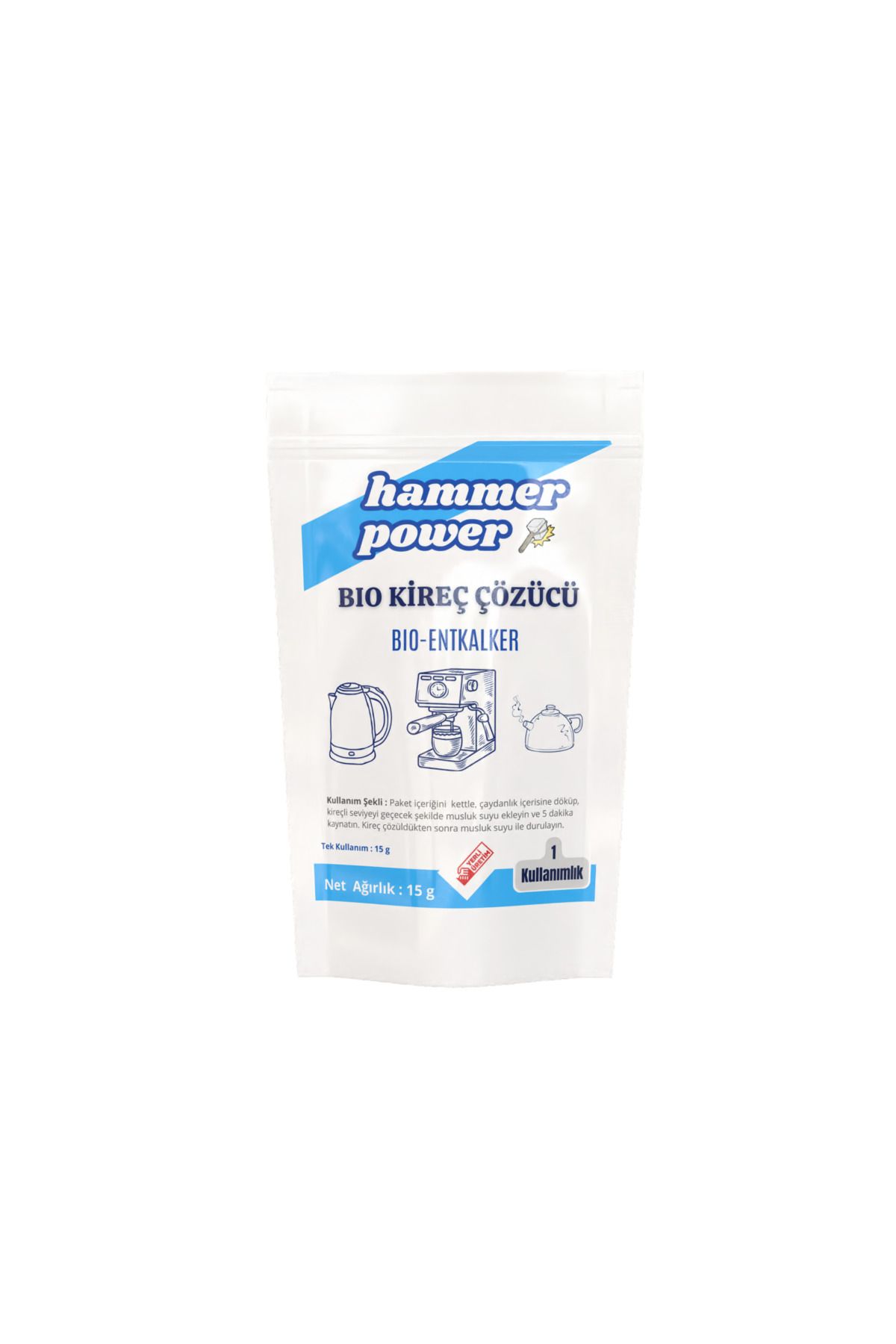 hammer power Bio Kireç Çözücü 15g Kettle Çaydanlık Tek Kullanım
