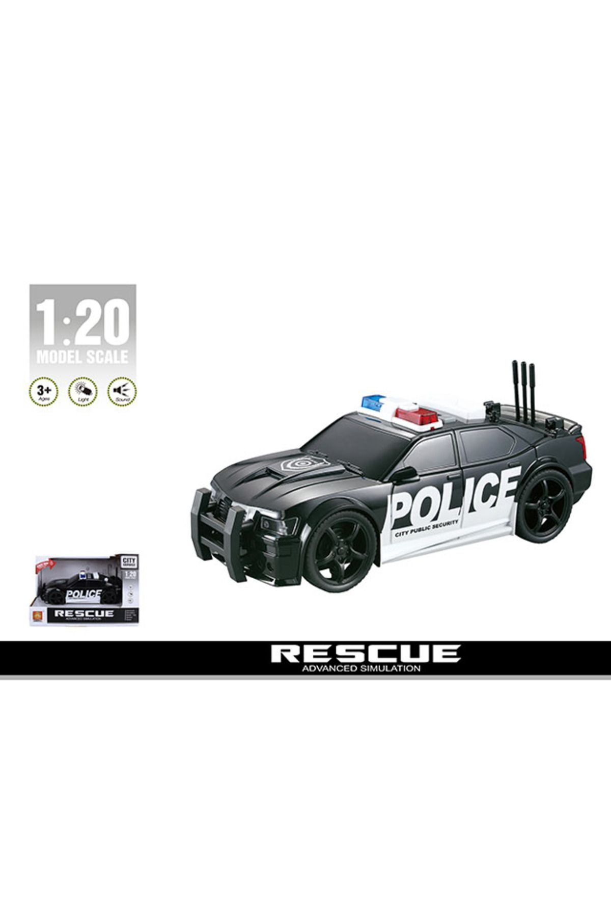 Ceren Oyuncak Ceren Ctoys Oyuncak Polis Arabası Sesli İışıklı Pilli WY500A